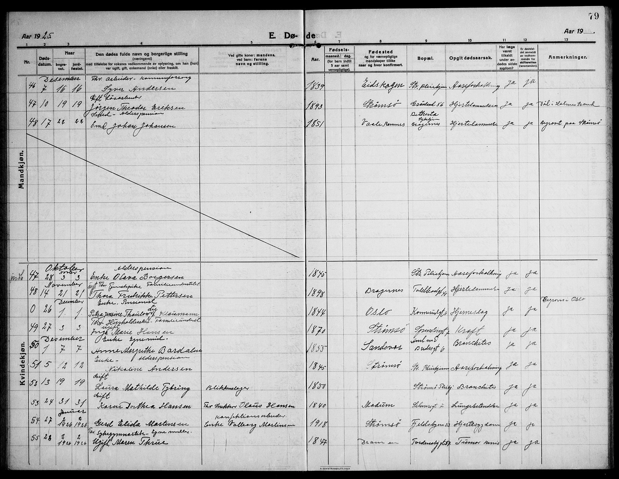 Strømsø kirkebøker, AV/SAKO-A-246/F/Fa/L0028: Parish register (official) no. I 29, 1914-1937, p. 79