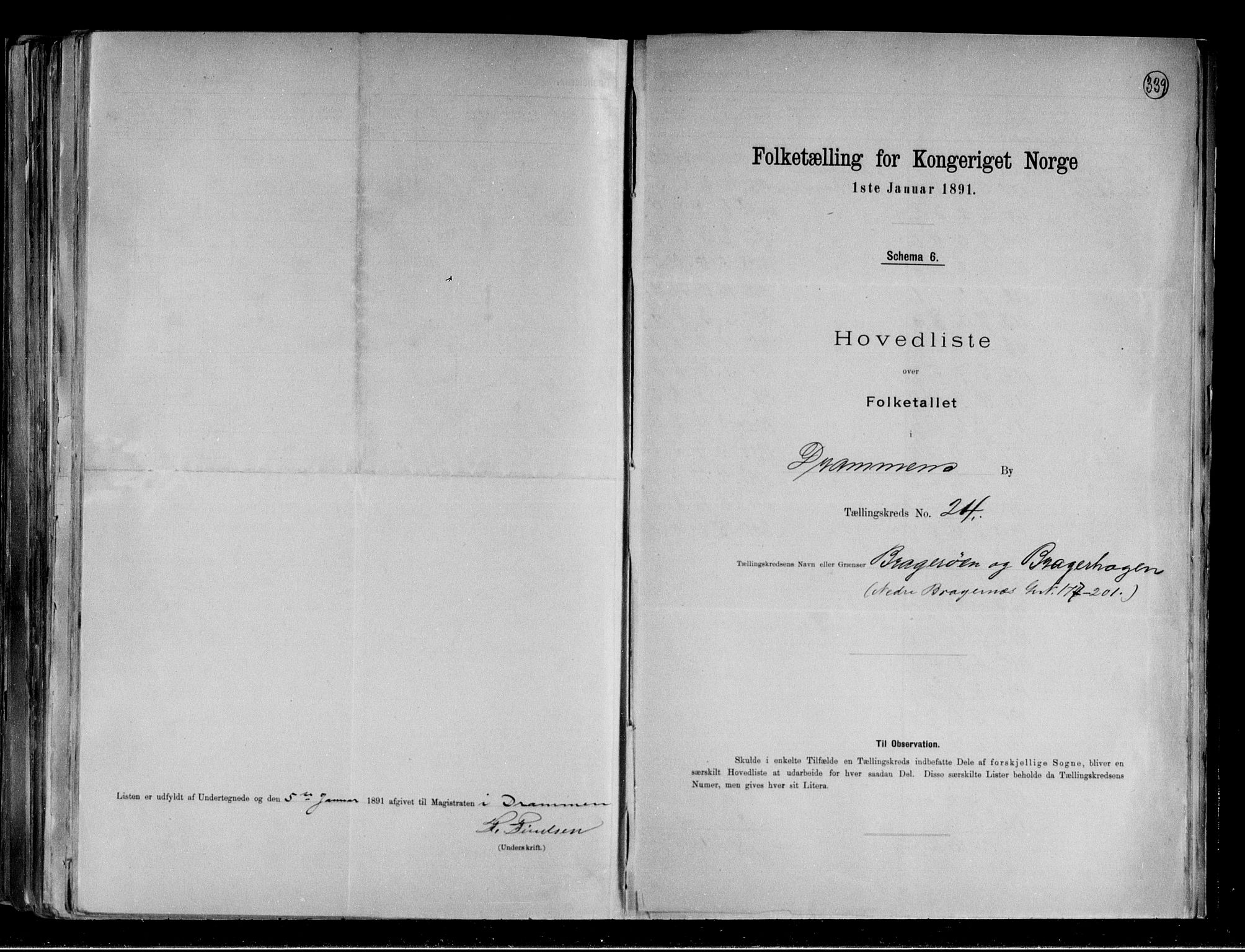 RA, 1891 census for 0602 Drammen, 1891, p. 54