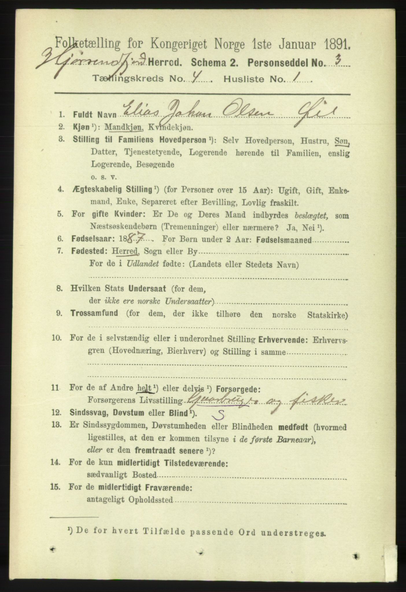 RA, 1891 census for 1522 Hjørundfjord, 1891, p. 669