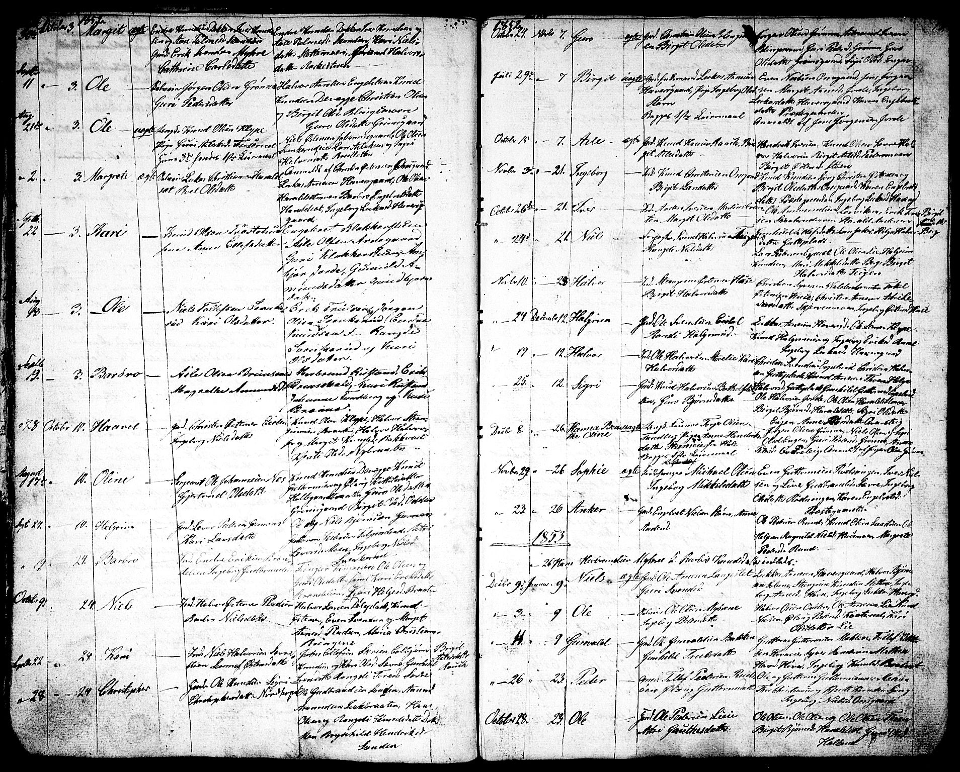 Nes kirkebøker, SAKO/A-236/G/Ga/L0001: Parish register (copy) no. I 1, 1843-1872