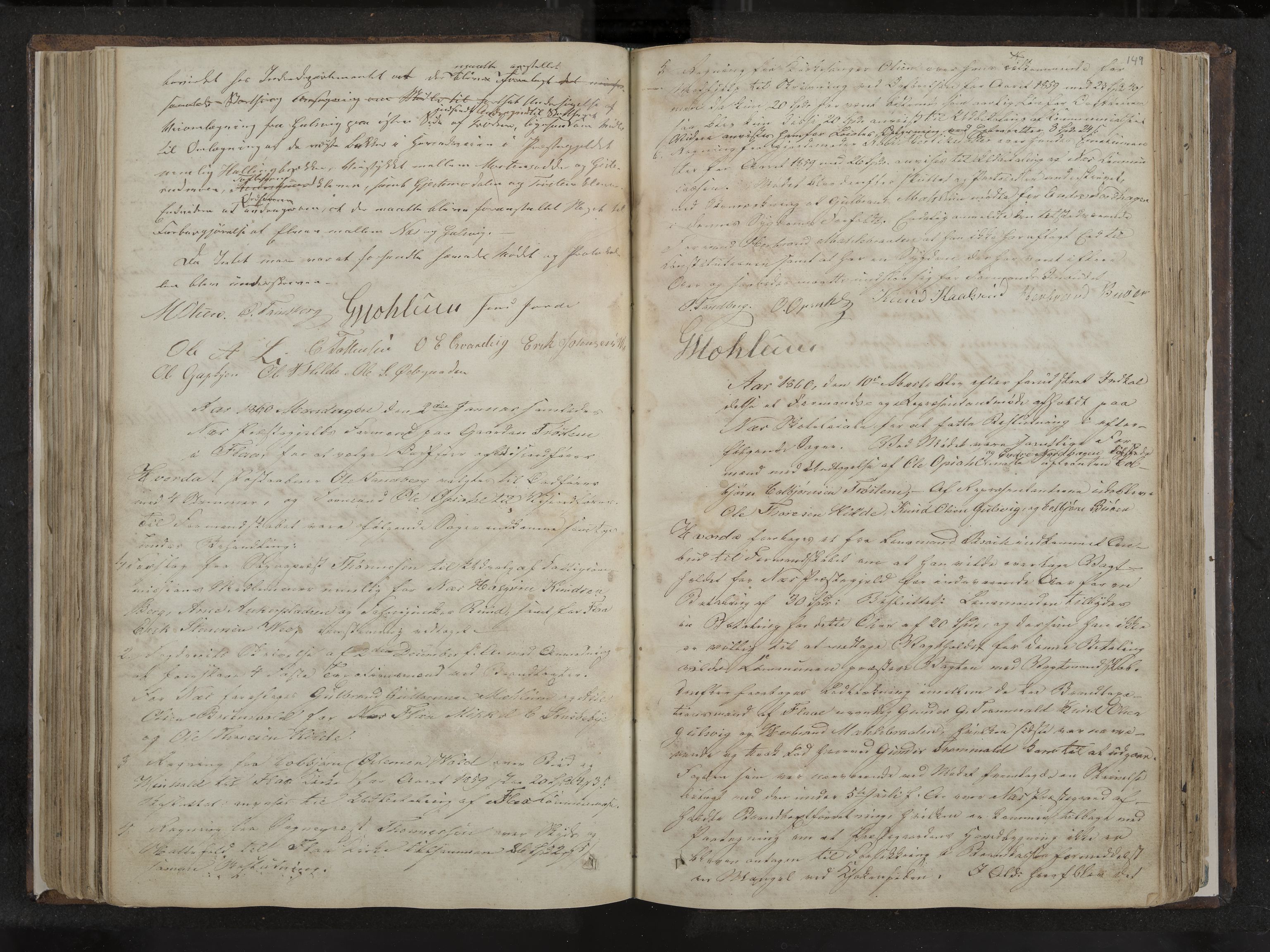 Nes formannskap og sentraladministrasjon, IKAK/0616021-1/A/Aa/L0001: Møtebok med register, 1838-1875, p. 149