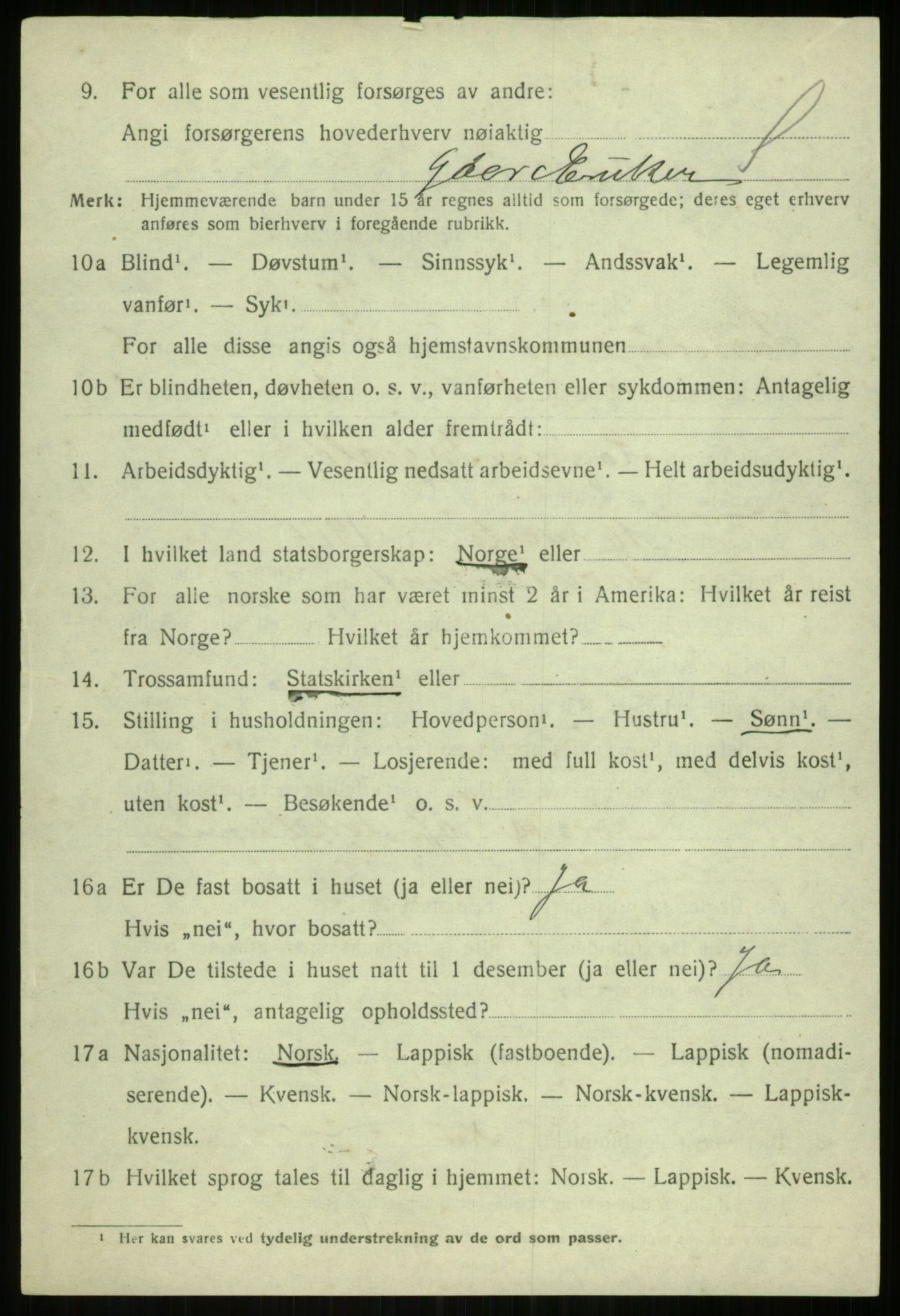 SATØ, 1920 census for Tromsøysund, 1920, p. 4997