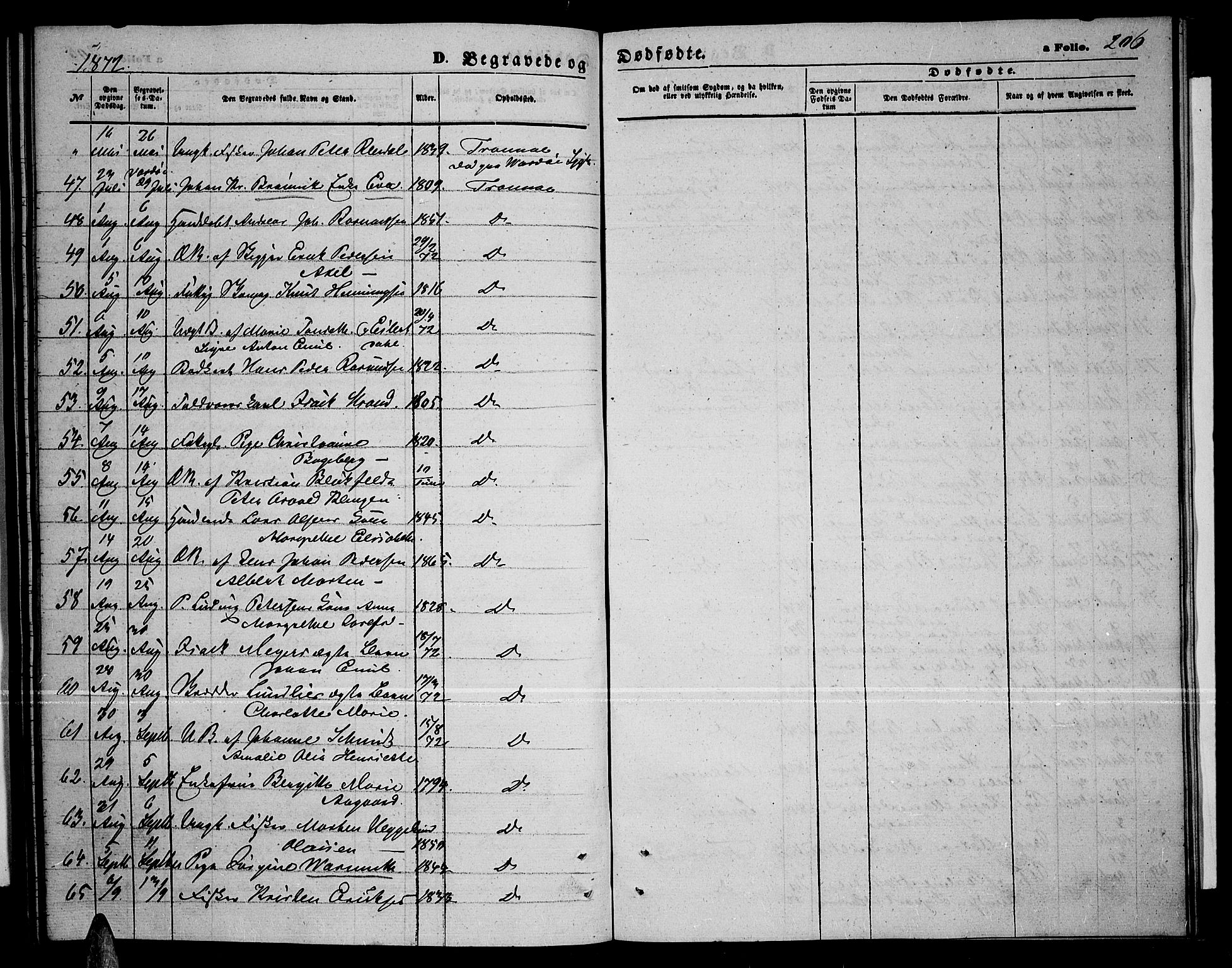 Tromsø sokneprestkontor/stiftsprosti/domprosti, AV/SATØ-S-1343/G/Gb/L0007klokker: Parish register (copy) no. 7, 1867-1875, p. 206