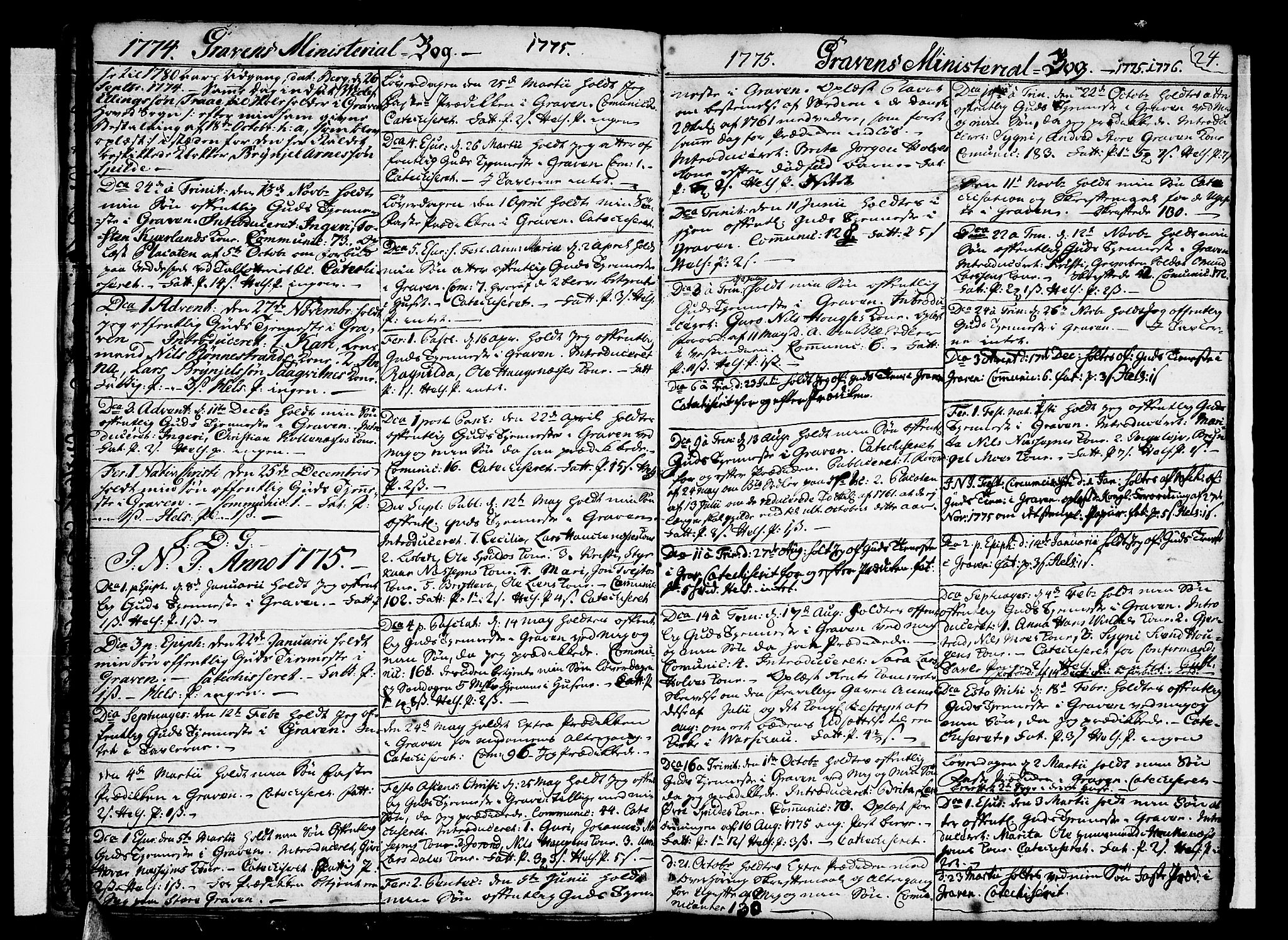 Ulvik sokneprestembete, SAB/A-78801/H/Haa: Parish register (official) no. A 10, 1745-1792, p. 24