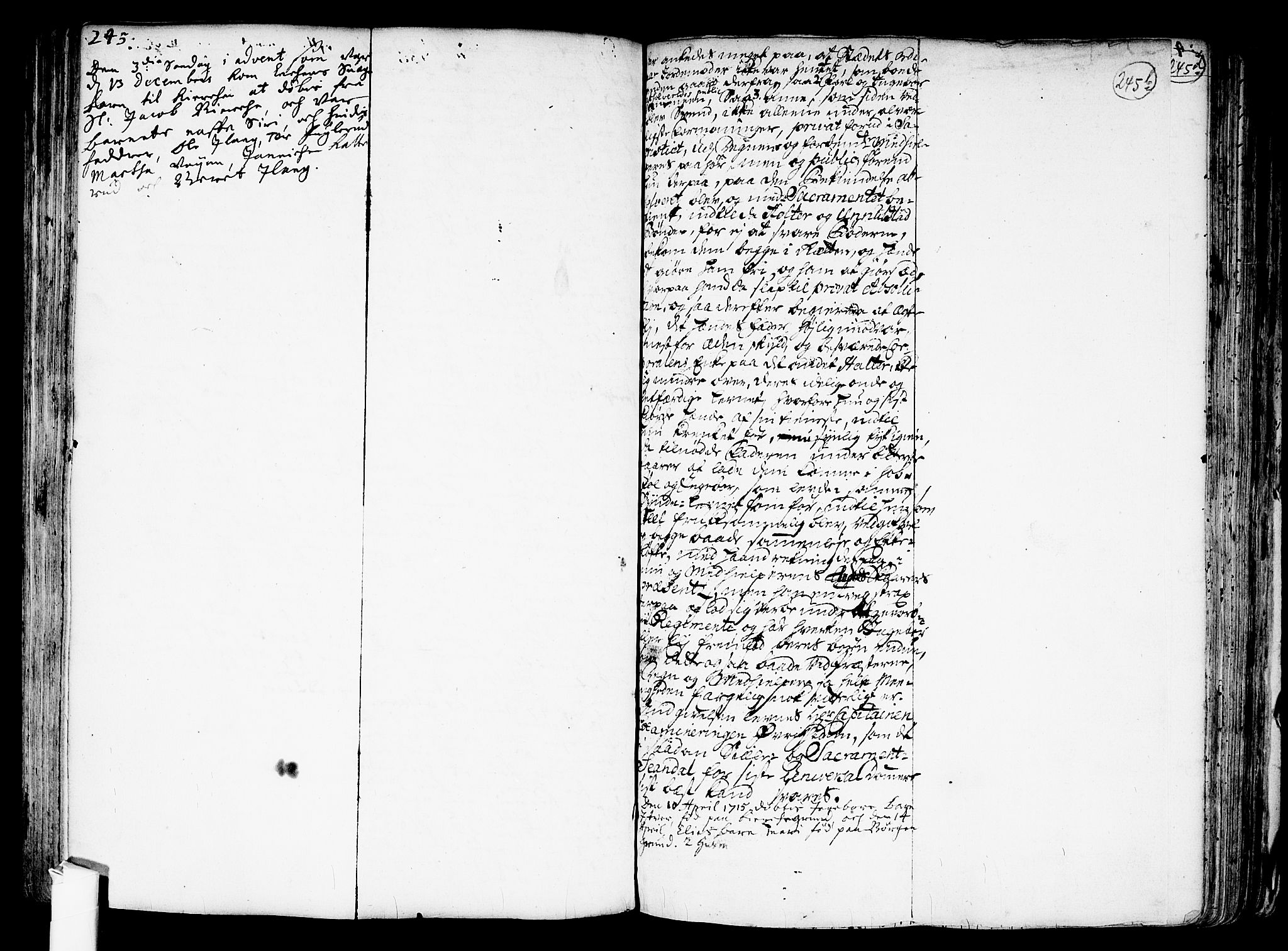 Nes prestekontor Kirkebøker, SAO/A-10410/F/Fa/L0001: Parish register (official) no. I 1, 1689-1716, p. 245
