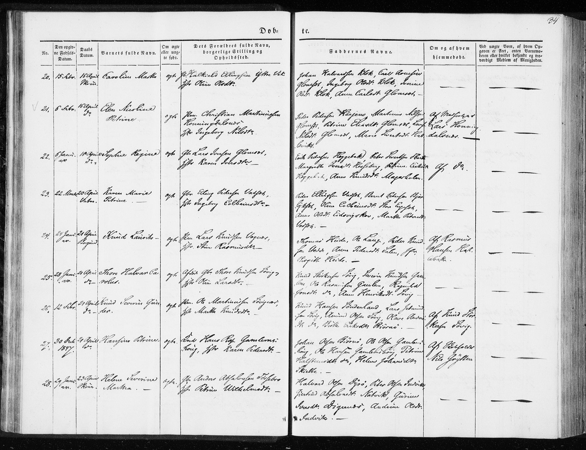 Ministerialprotokoller, klokkerbøker og fødselsregistre - Møre og Romsdal, AV/SAT-A-1454/528/L0415: Curate's parish register no. 528B03, 1843-1852, p. 34