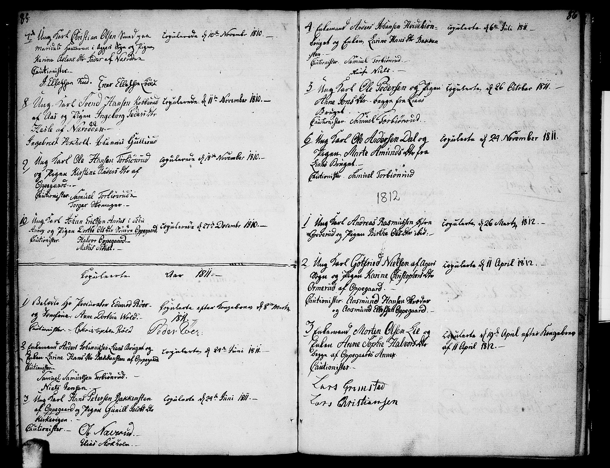 Nesodden prestekontor Kirkebøker, AV/SAO-A-10013/F/Fa/L0005: Parish register (official) no. I 5, 1793-1814, p. 85-86