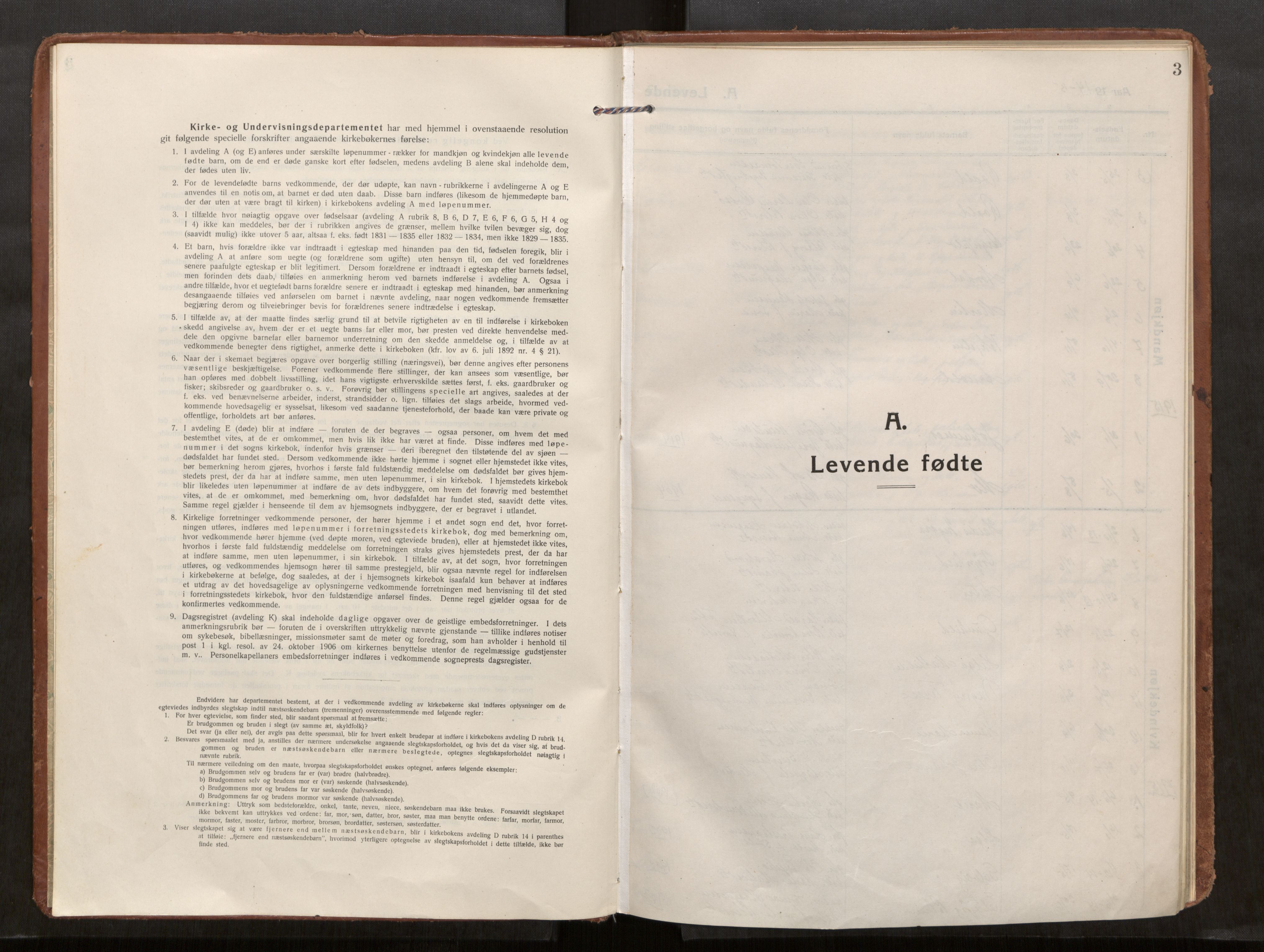 Kolvereid sokneprestkontor, SAT/A-1171/H/Ha/Haa/L0002: Parish register (official) no. 2, 1914-1926, p. 3