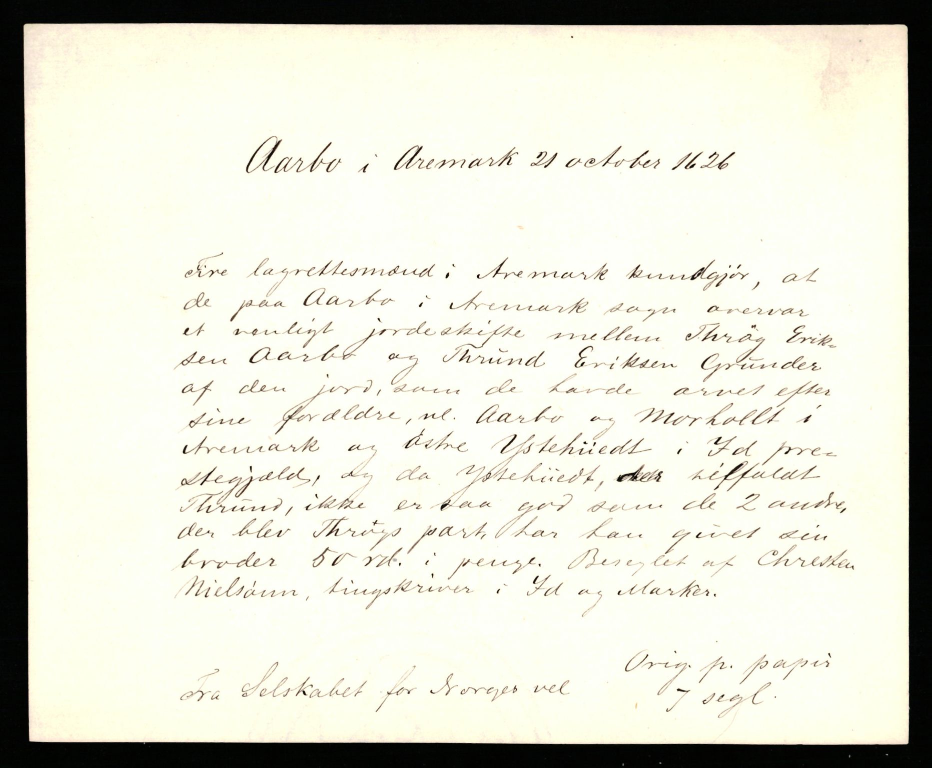 Riksarkivets diplomsamling, AV/RA-EA-5965/F35/F35b/L0007: Riksarkivets diplomer, seddelregister, 1625-1634, p. 101