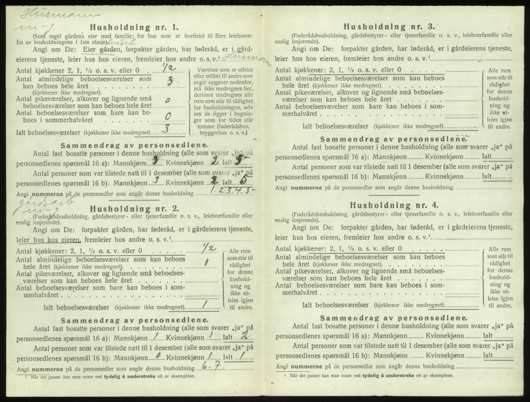 SAB, 1920 census for Sogndal, 1920, p. 1123