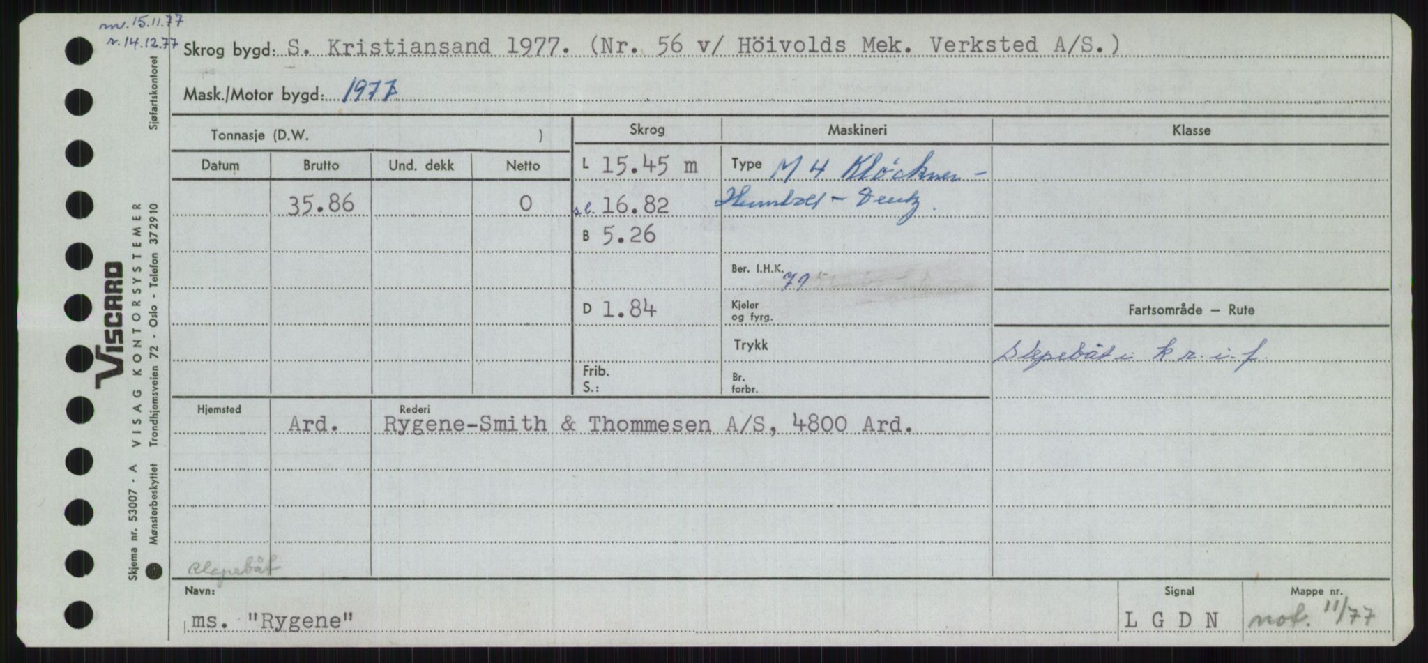 Sjøfartsdirektoratet med forløpere, Skipsmålingen, RA/S-1627/H/Ha/L0004/0002: Fartøy, Mas-R / Fartøy, Odin-R, p. 925