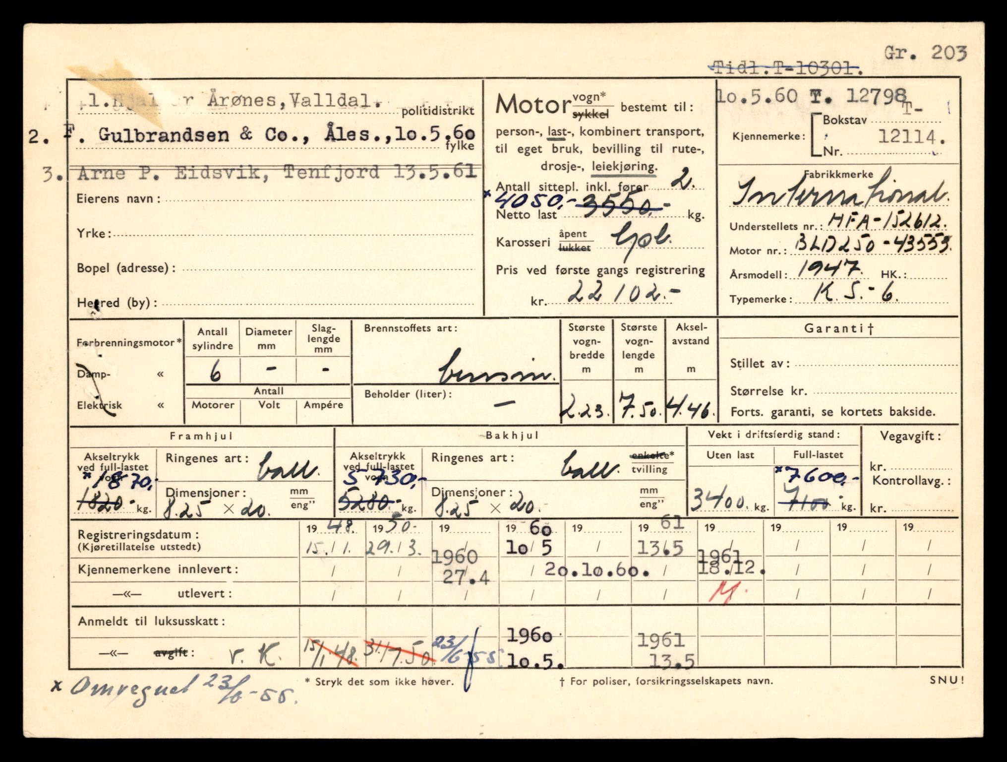 Møre og Romsdal vegkontor - Ålesund trafikkstasjon, AV/SAT-A-4099/F/Fe/L0035: Registreringskort for kjøretøy T 12653 - T 12829, 1927-1998, p. 2428