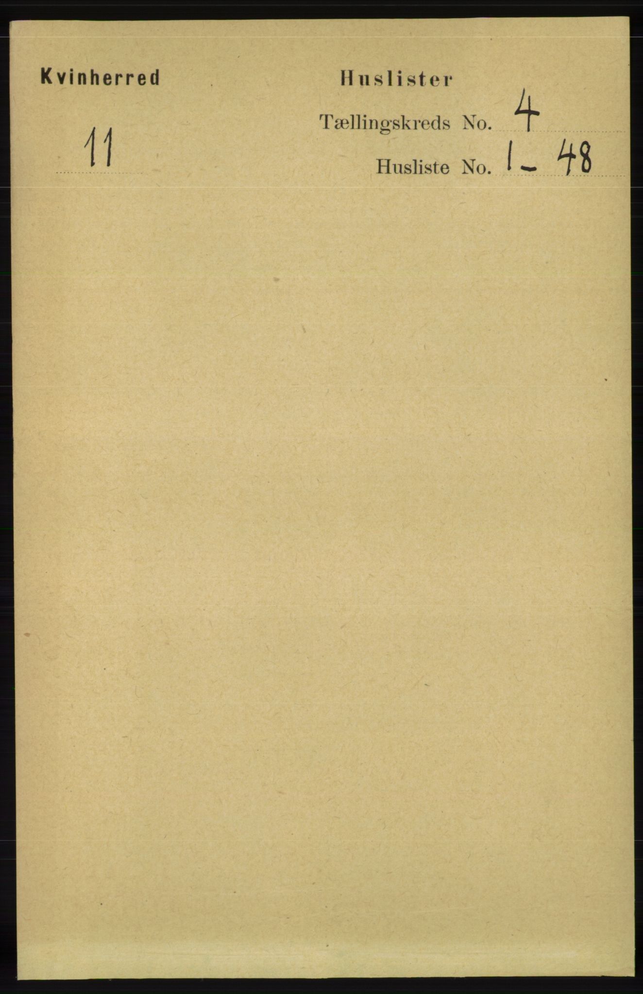 RA, 1891 census for 1224 Kvinnherad, 1891, p. 1333