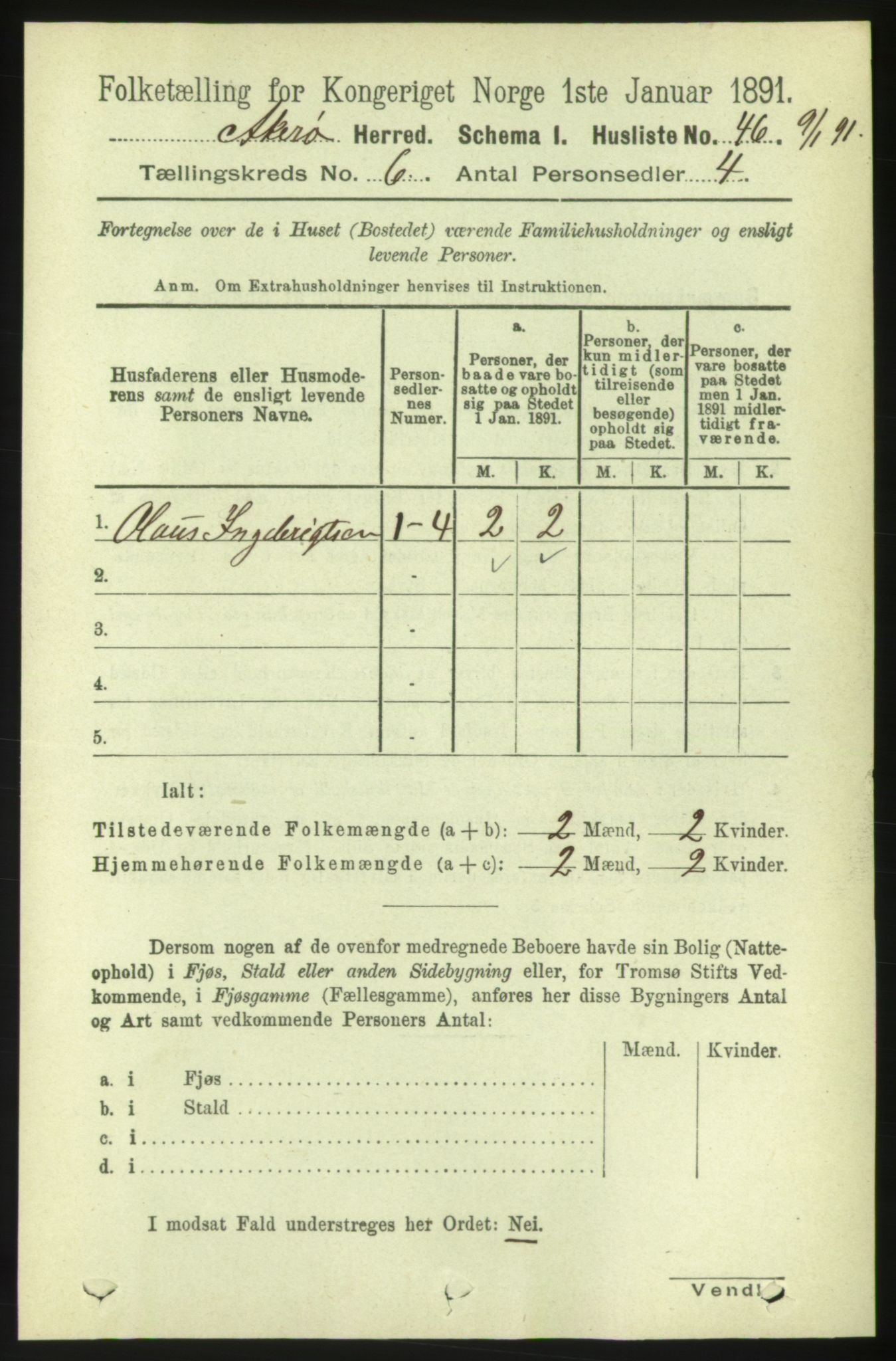 RA, 1891 census for 1545 Aukra, 1891, p. 2538