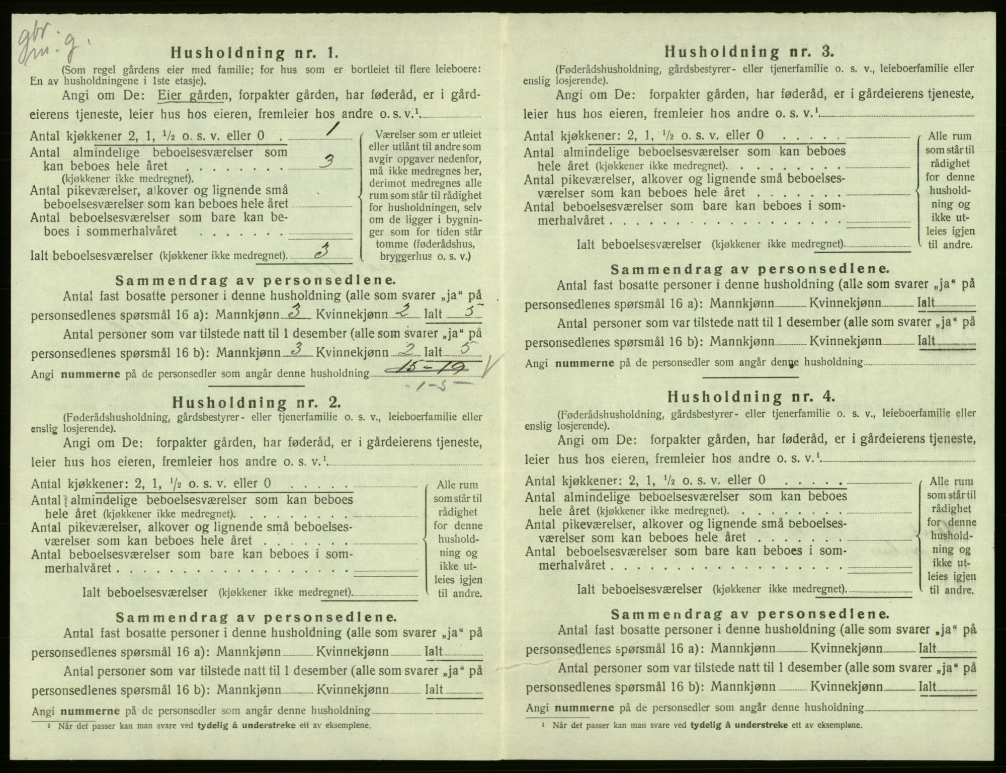 SAB, 1920 census for Eidfjord, 1920, p. 212