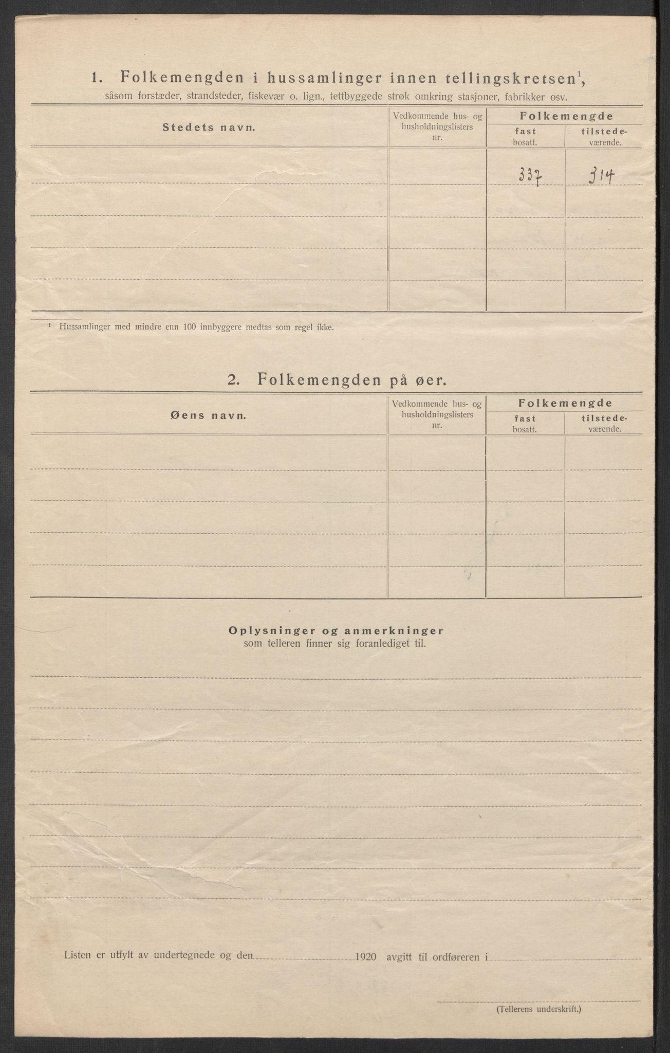 SATØ, 1920 census for Salangen, 1920, p. 14