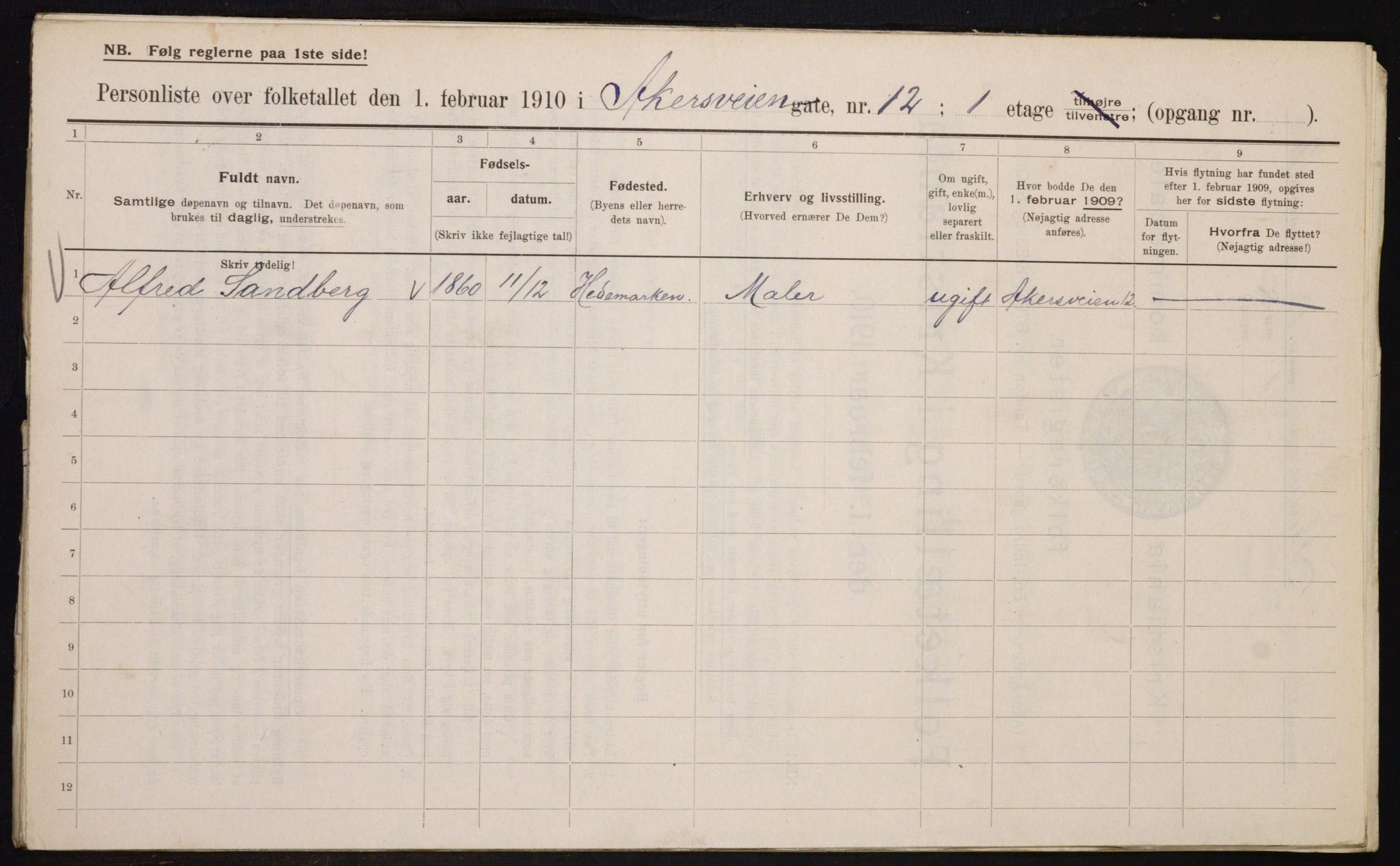 OBA, Municipal Census 1910 for Kristiania, 1910, p. 770