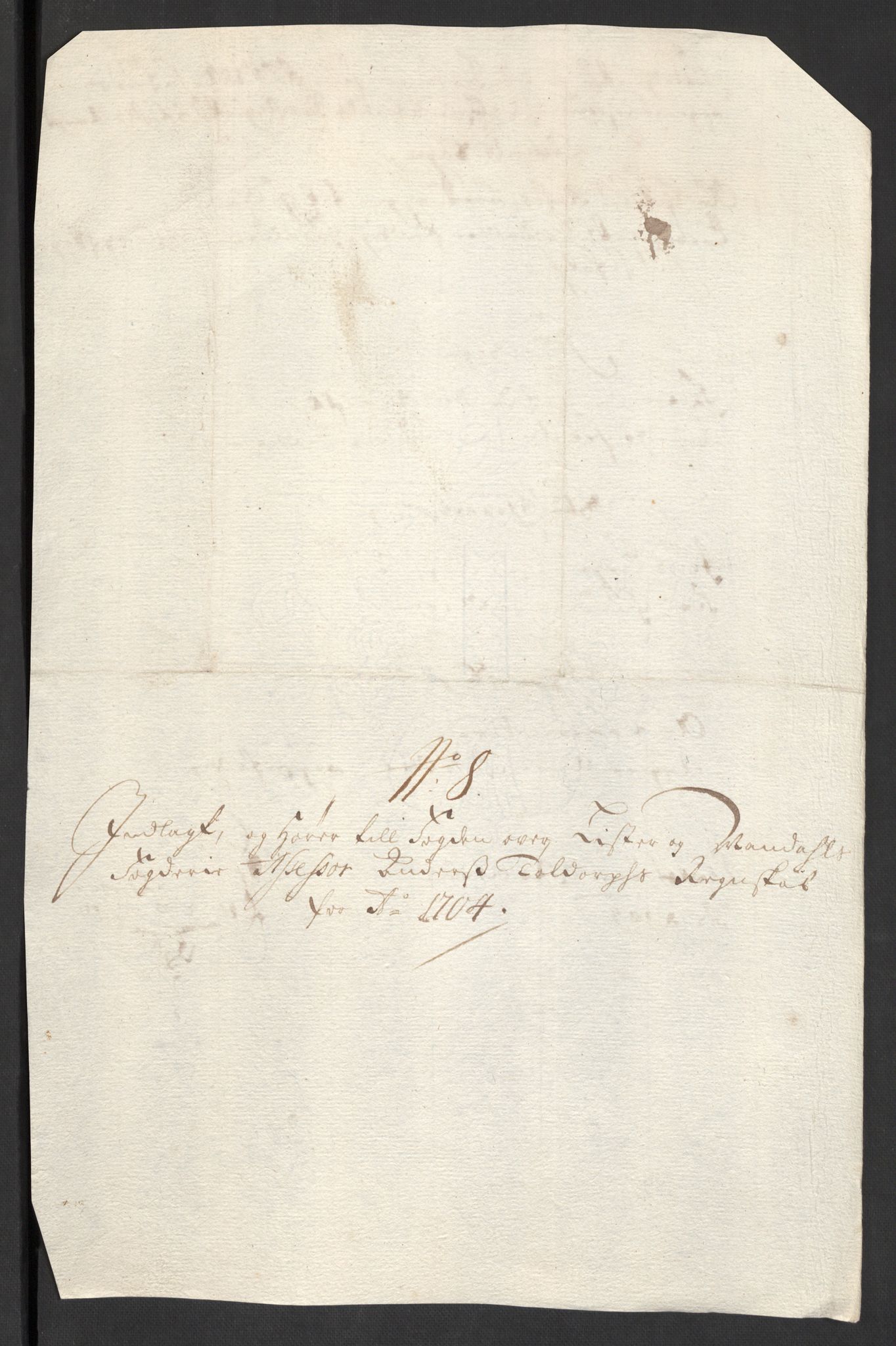 Rentekammeret inntil 1814, Reviderte regnskaper, Fogderegnskap, RA/EA-4092/R43/L2550: Fogderegnskap Lista og Mandal, 1703-1704, p. 261