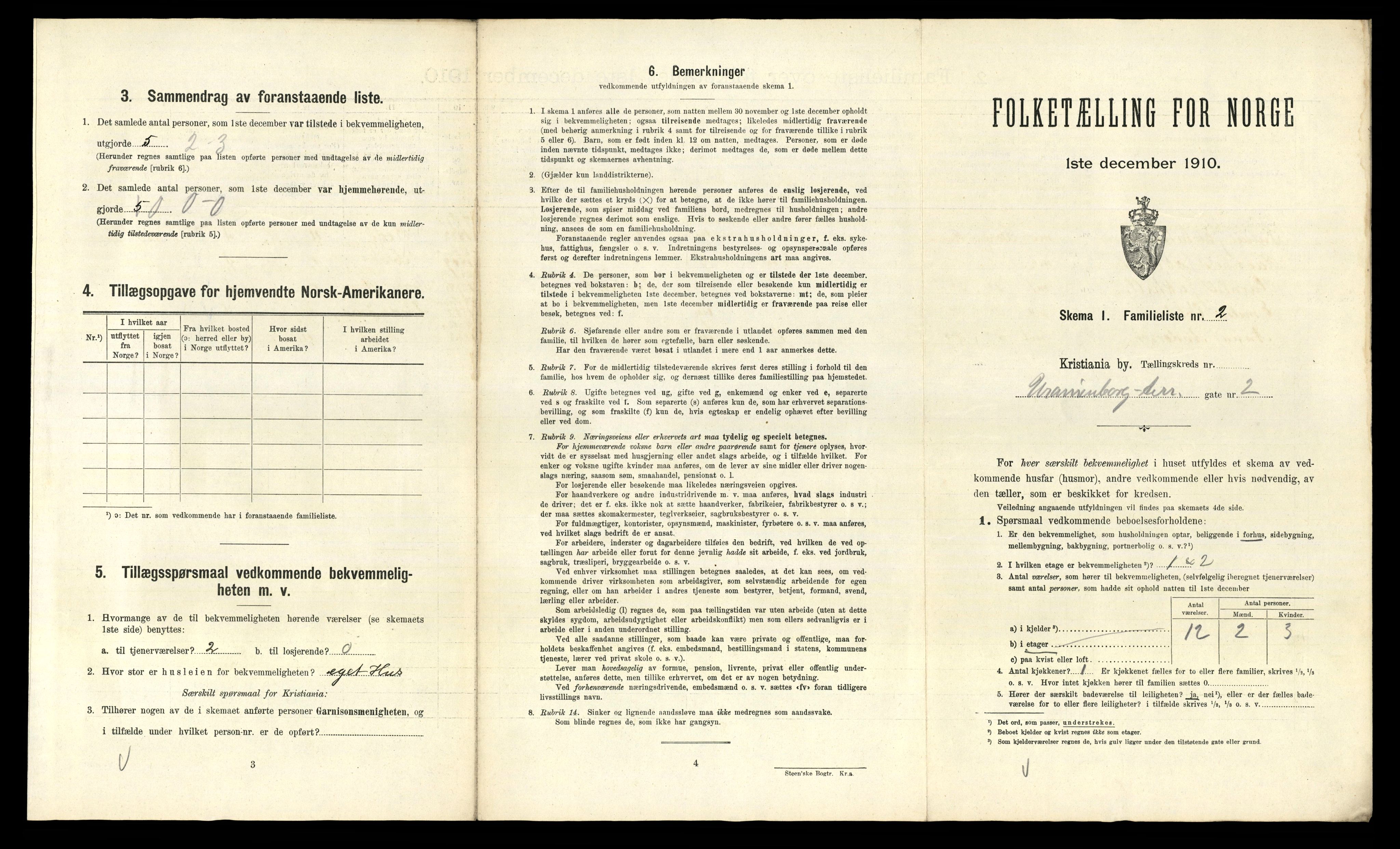 RA, 1910 census for Kristiania, 1910, p. 115337