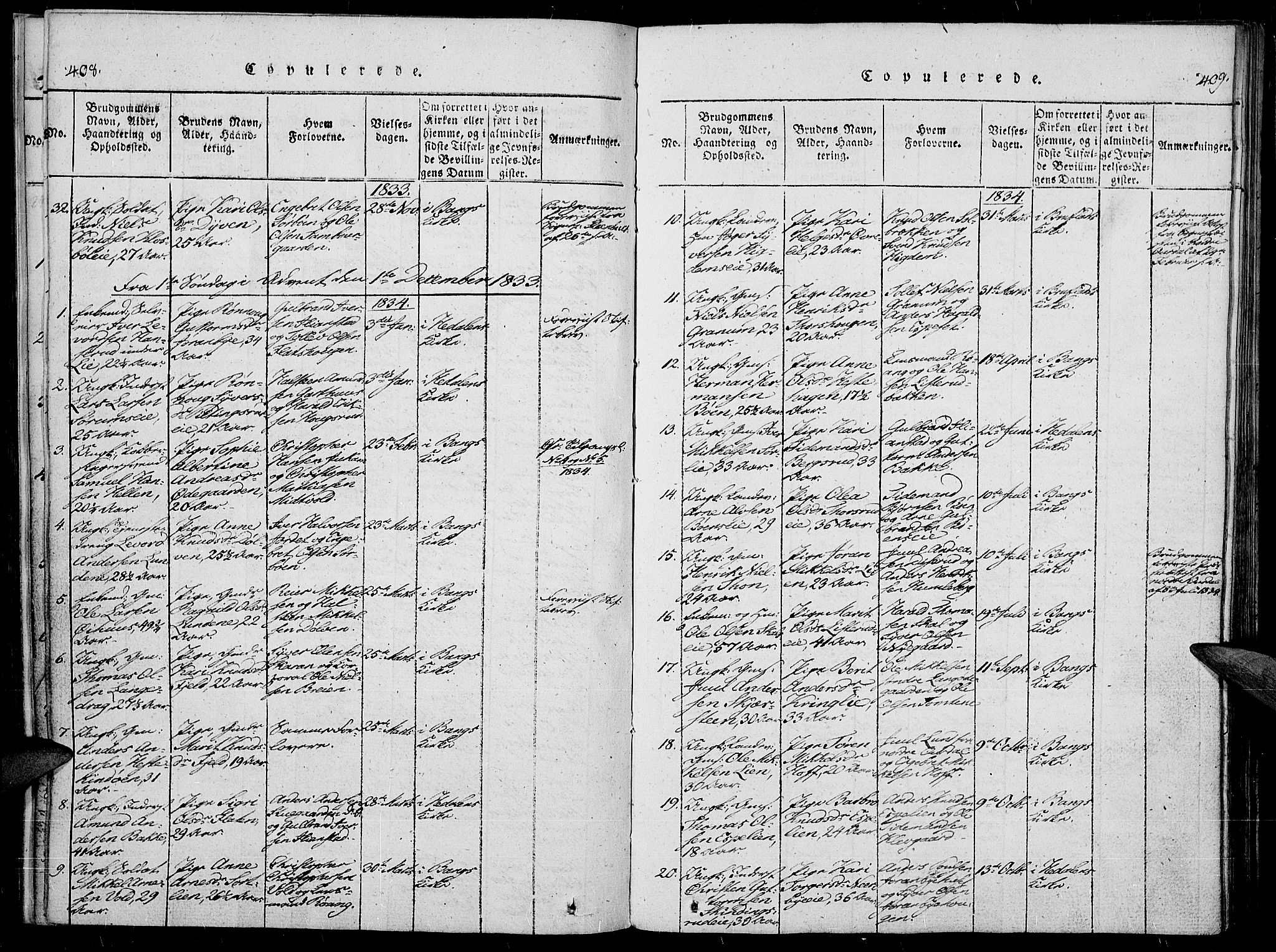 Sør-Aurdal prestekontor, AV/SAH-PREST-128/H/Ha/Haa/L0003: Parish register (official) no. 3, 1825-1840, p. 408-409