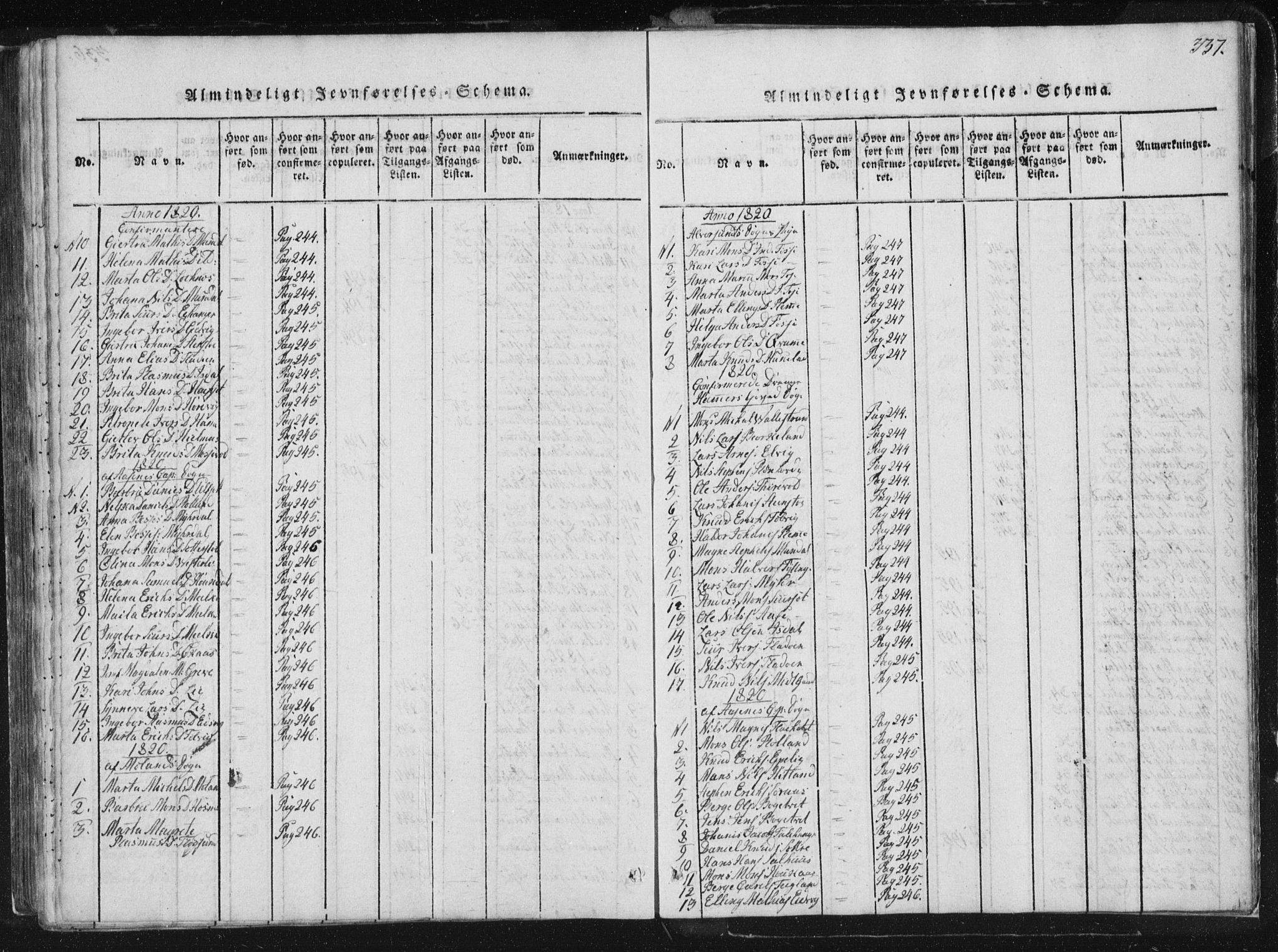 Hamre sokneprestembete, AV/SAB-A-75501/H/Ha/Haa/Haaa/L0010: Parish register (official) no. A 10, 1816-1826, p. 337