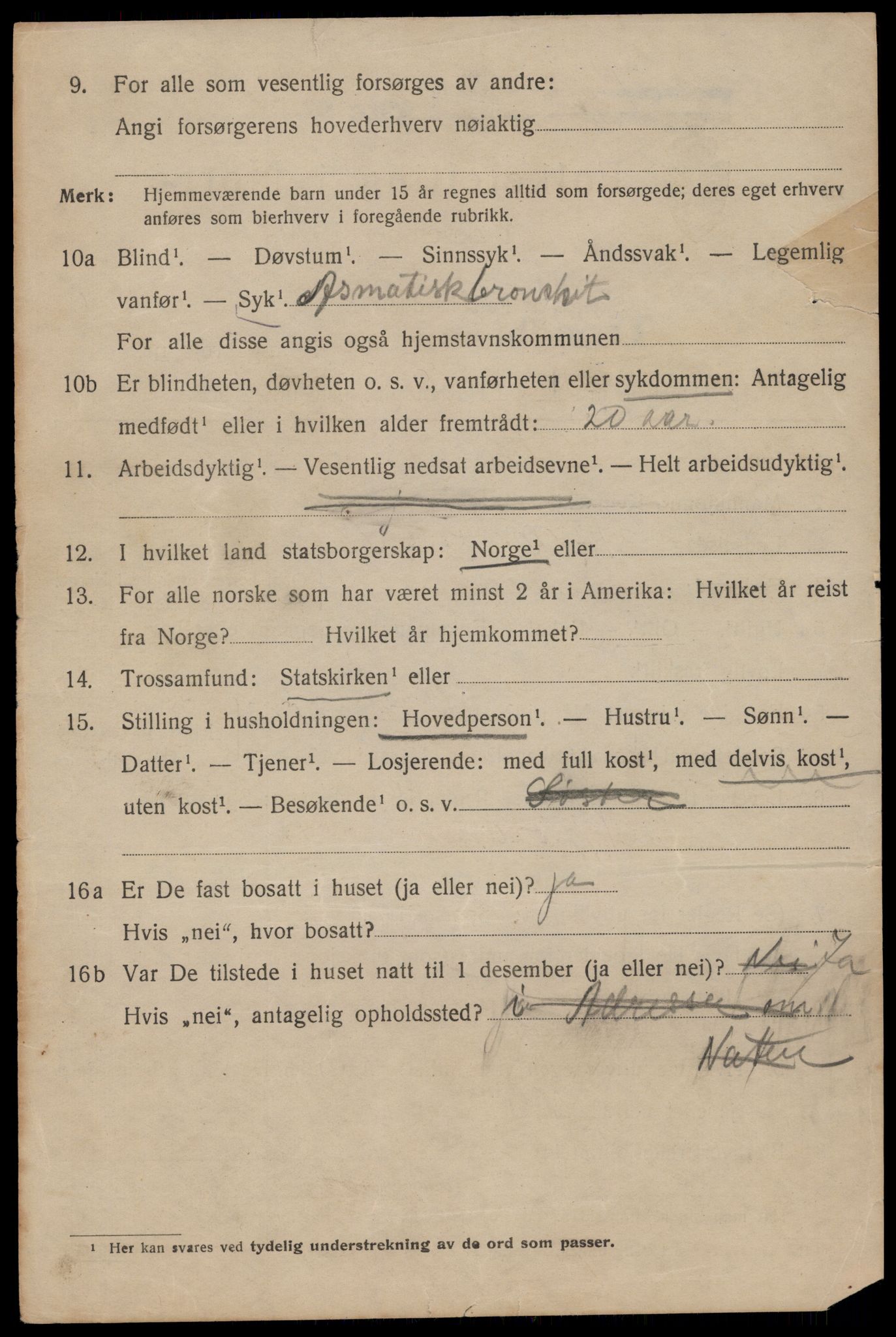 SAT, 1920 census for Trondheim, 1920, p. 99243