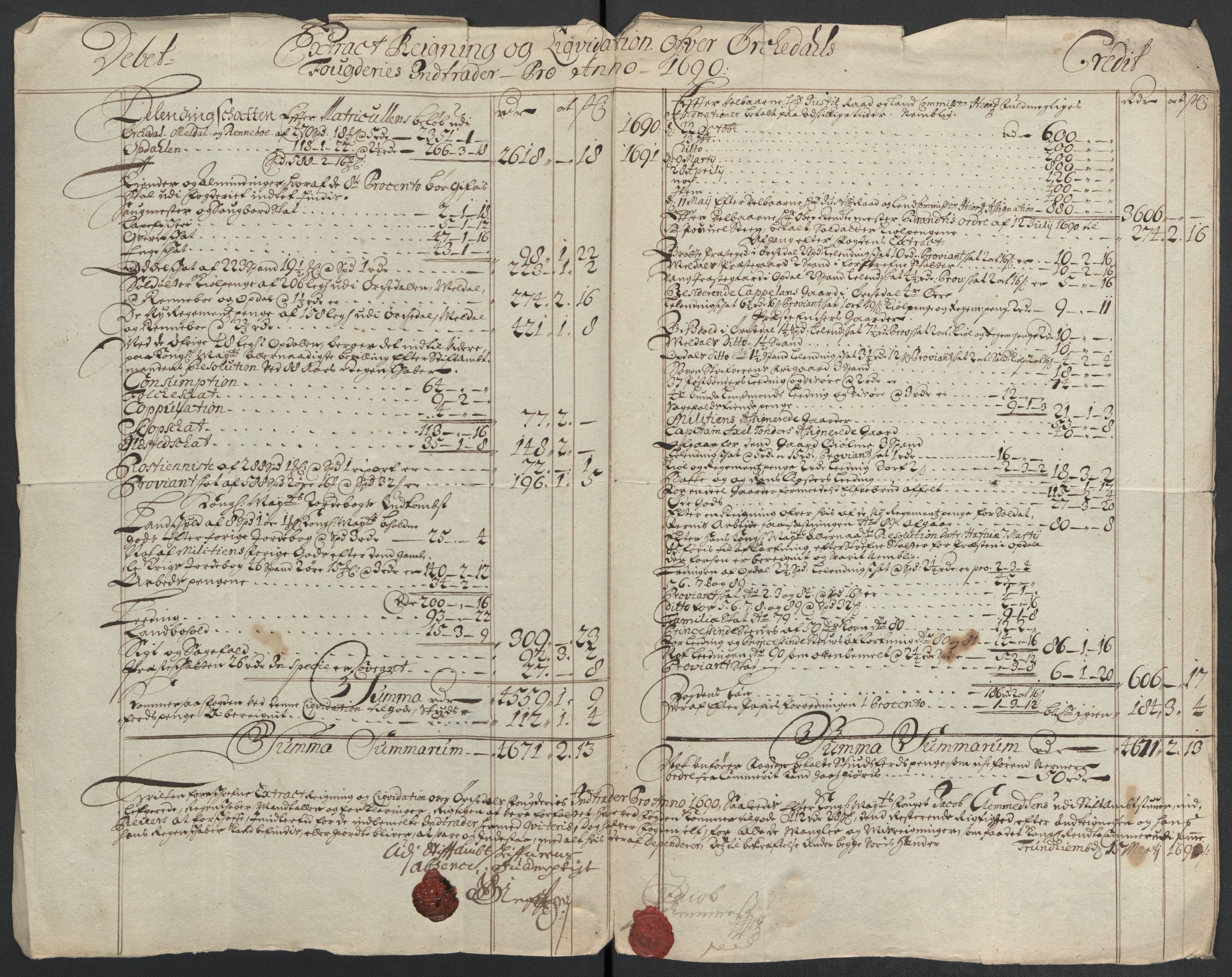 Rentekammeret inntil 1814, Reviderte regnskaper, Fogderegnskap, RA/EA-4092/R58/L3936: Fogderegnskap Orkdal, 1689-1690, p. 274