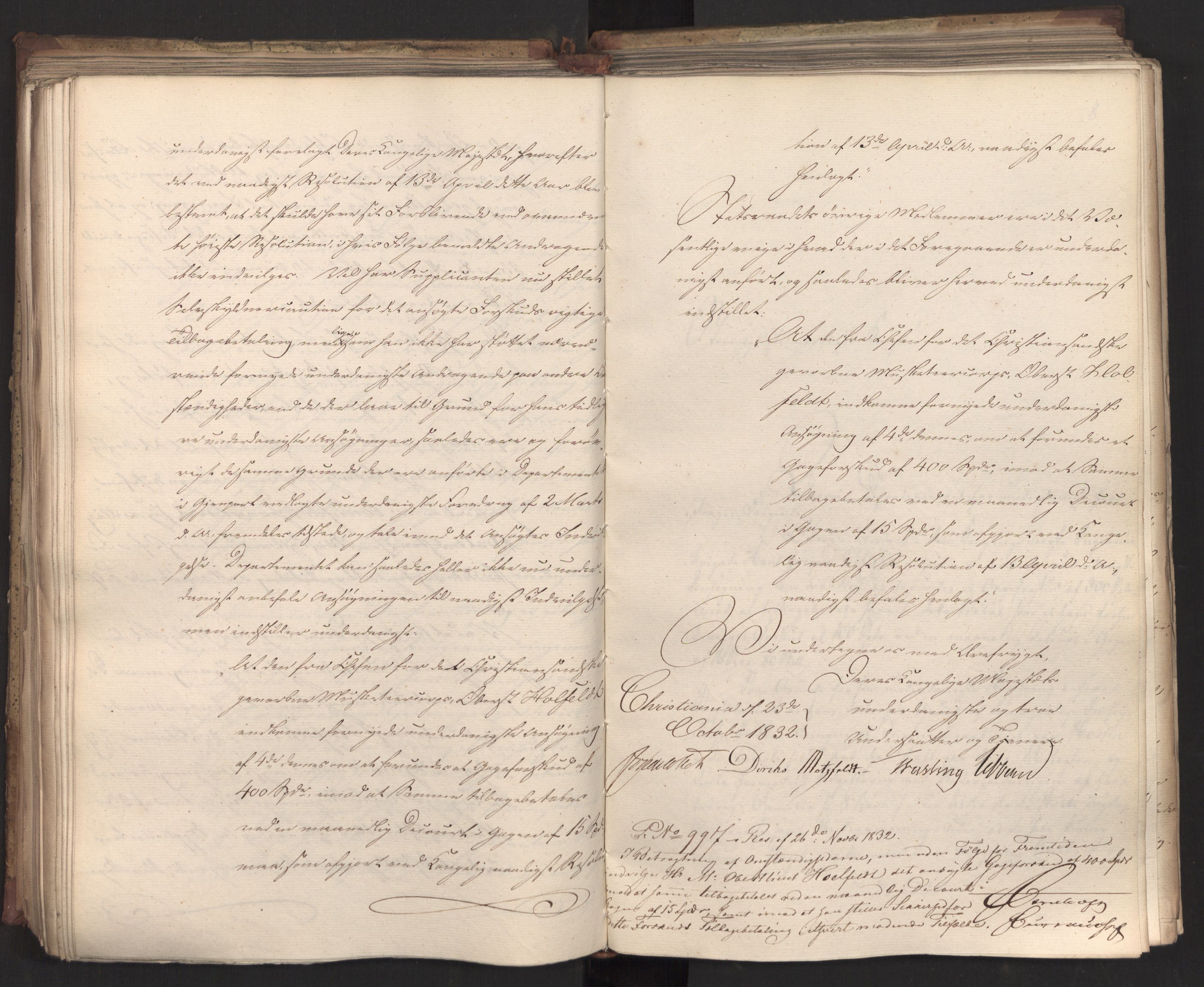 Statsrådsavdelingen i Stockholm, RA/S-1003/D/Da/L0080: Regjeringsinnstillinger nr. 2550-2699, 1832, p. 224