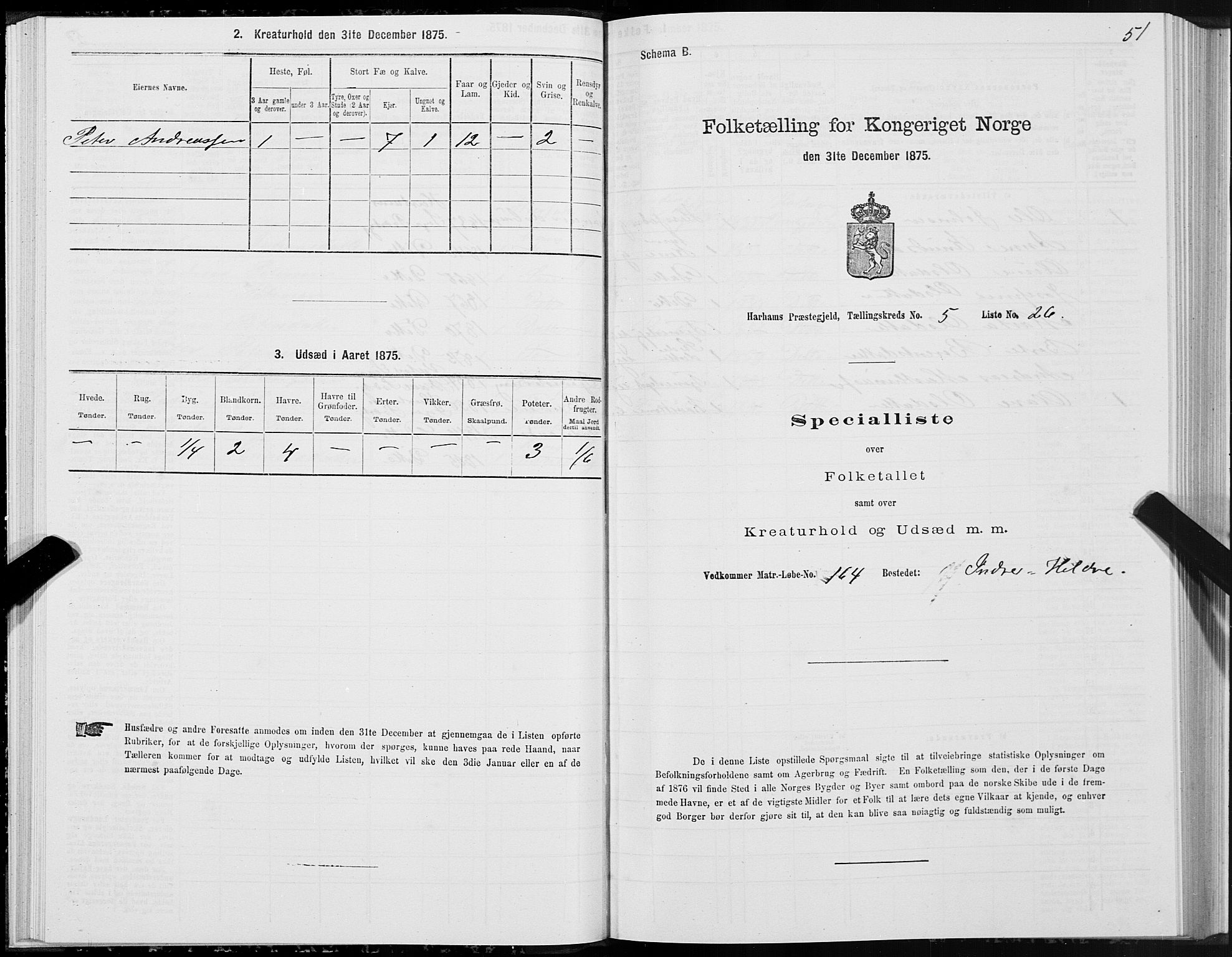 SAT, 1875 census for 1534P Haram, 1875, p. 3051