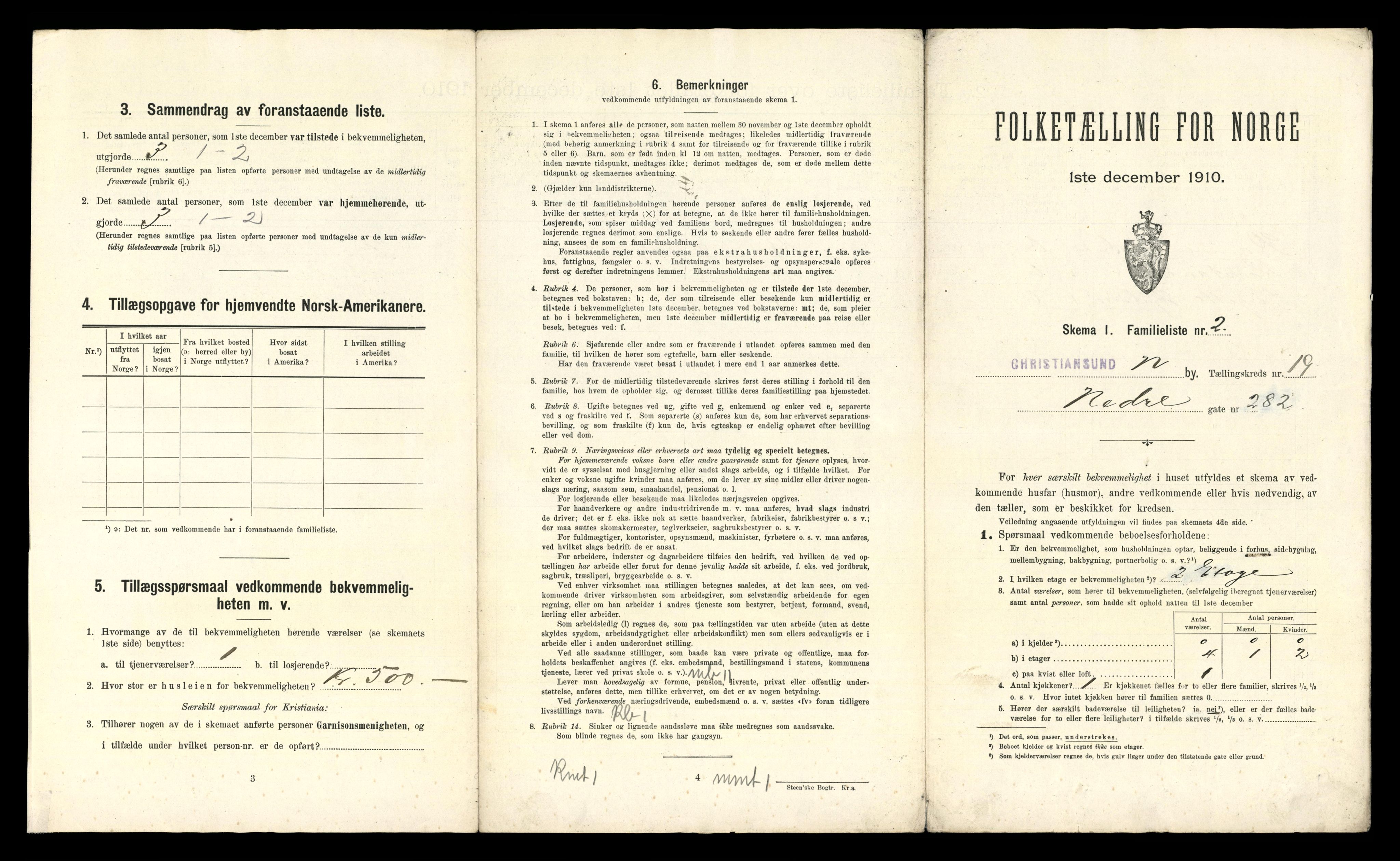 RA, 1910 census for Kristiansund, 1910, p. 6851