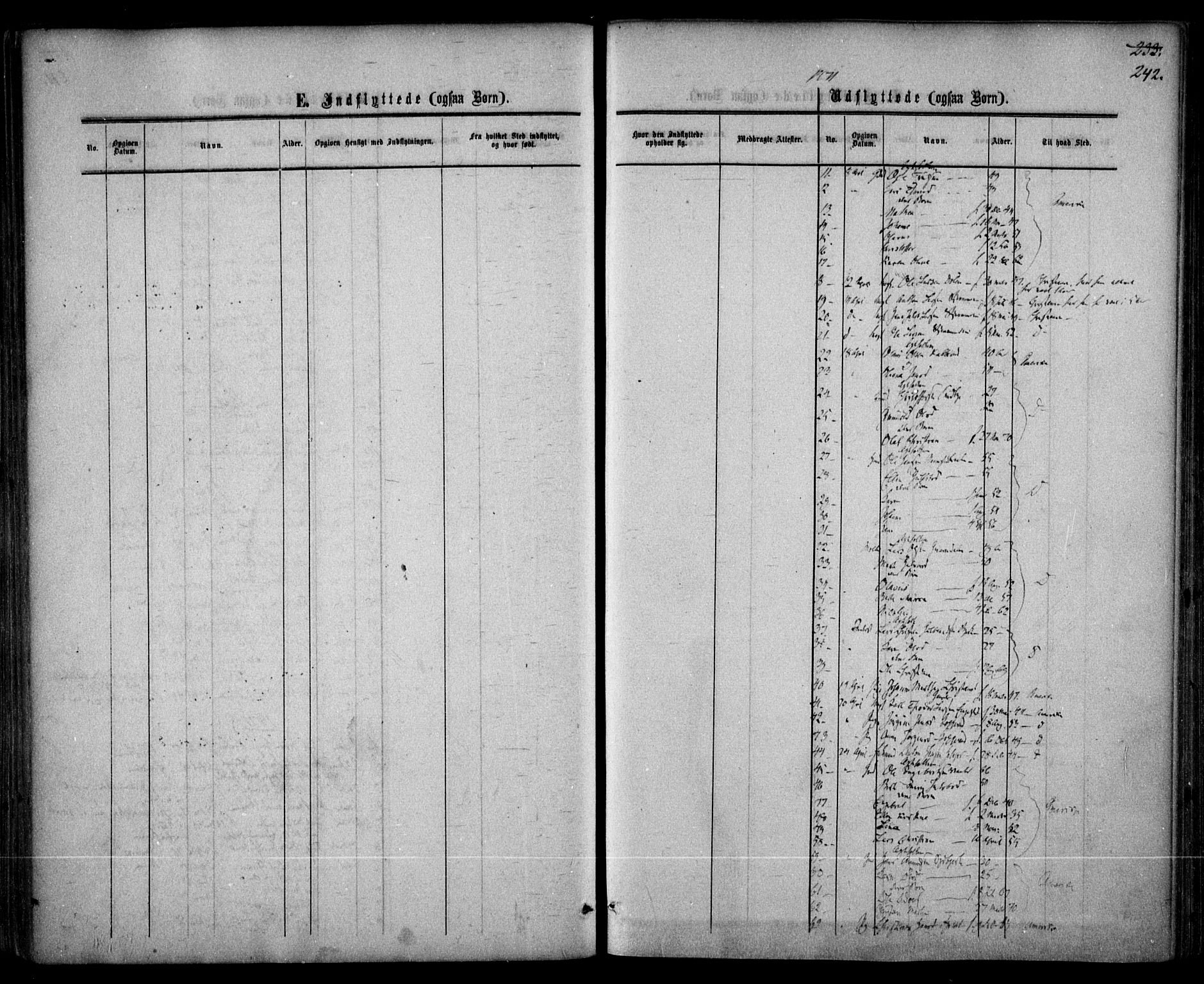 Nannestad prestekontor Kirkebøker, AV/SAO-A-10414a/F/Fa/L0012: Parish register (official) no. I 12, 1860-1872, p. 242