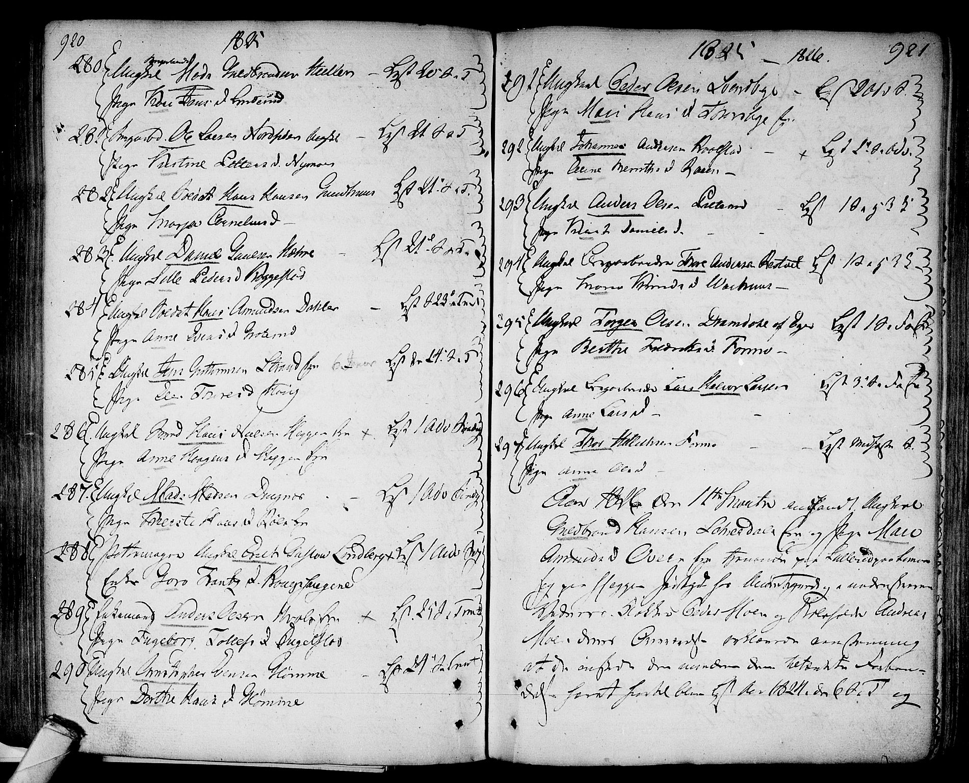 Modum kirkebøker, SAKO/A-234/F/Fa/L0003: Parish register (official) no. 3, 1783-1819, p. 920-921
