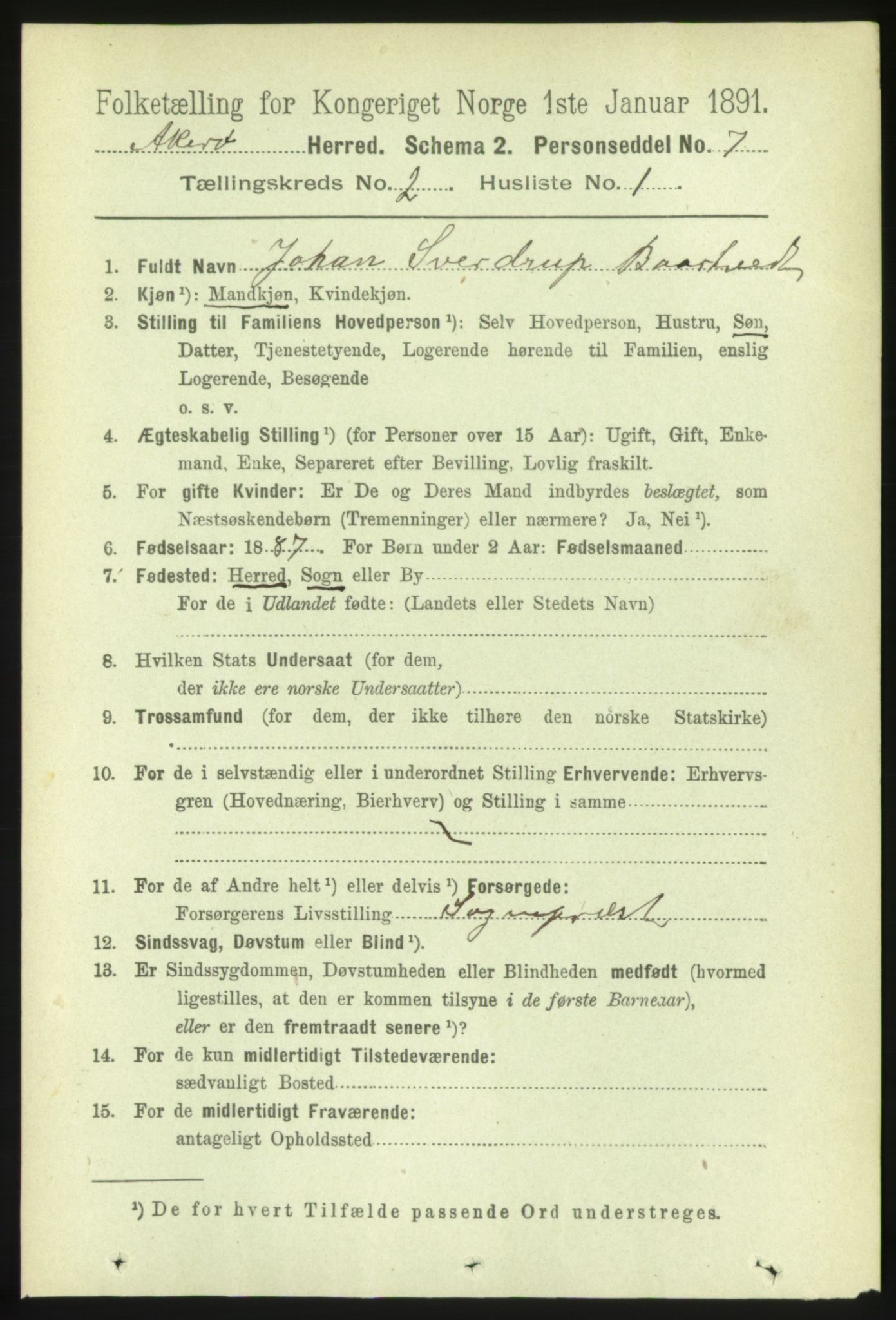 RA, 1891 census for 1545 Aukra, 1891, p. 672