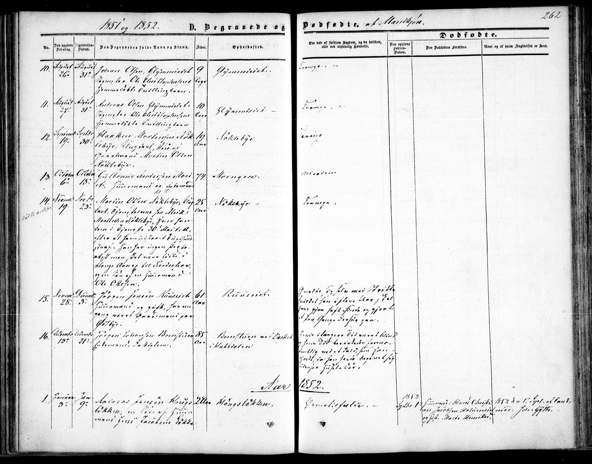Nittedal prestekontor Kirkebøker, SAO/A-10365a/F/Fa/L0005: Parish register (official) no. I 5, 1850-1862, p. 262