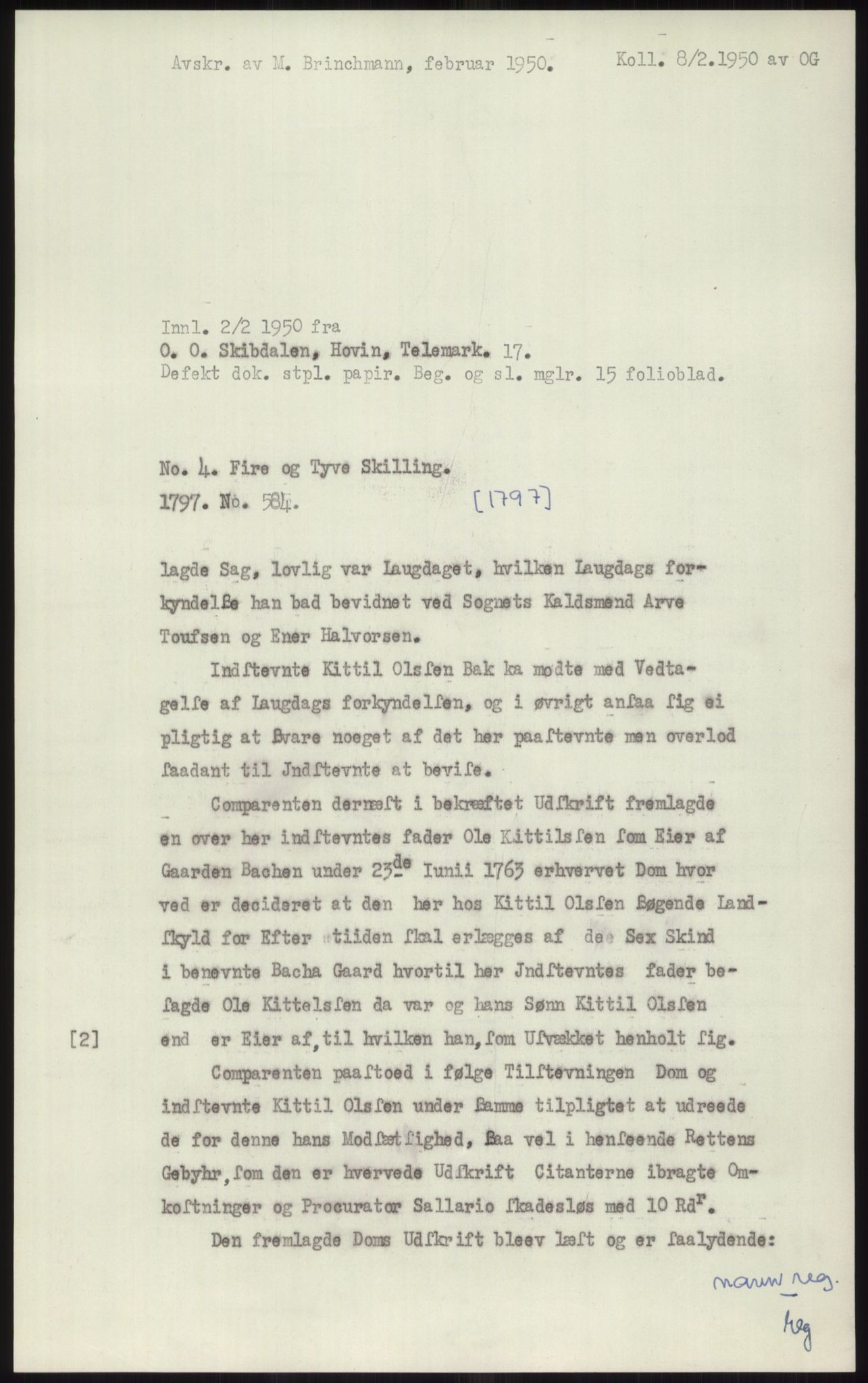 Samlinger til kildeutgivelse, Diplomavskriftsamlingen, RA/EA-4053/H/Ha, p. 3020