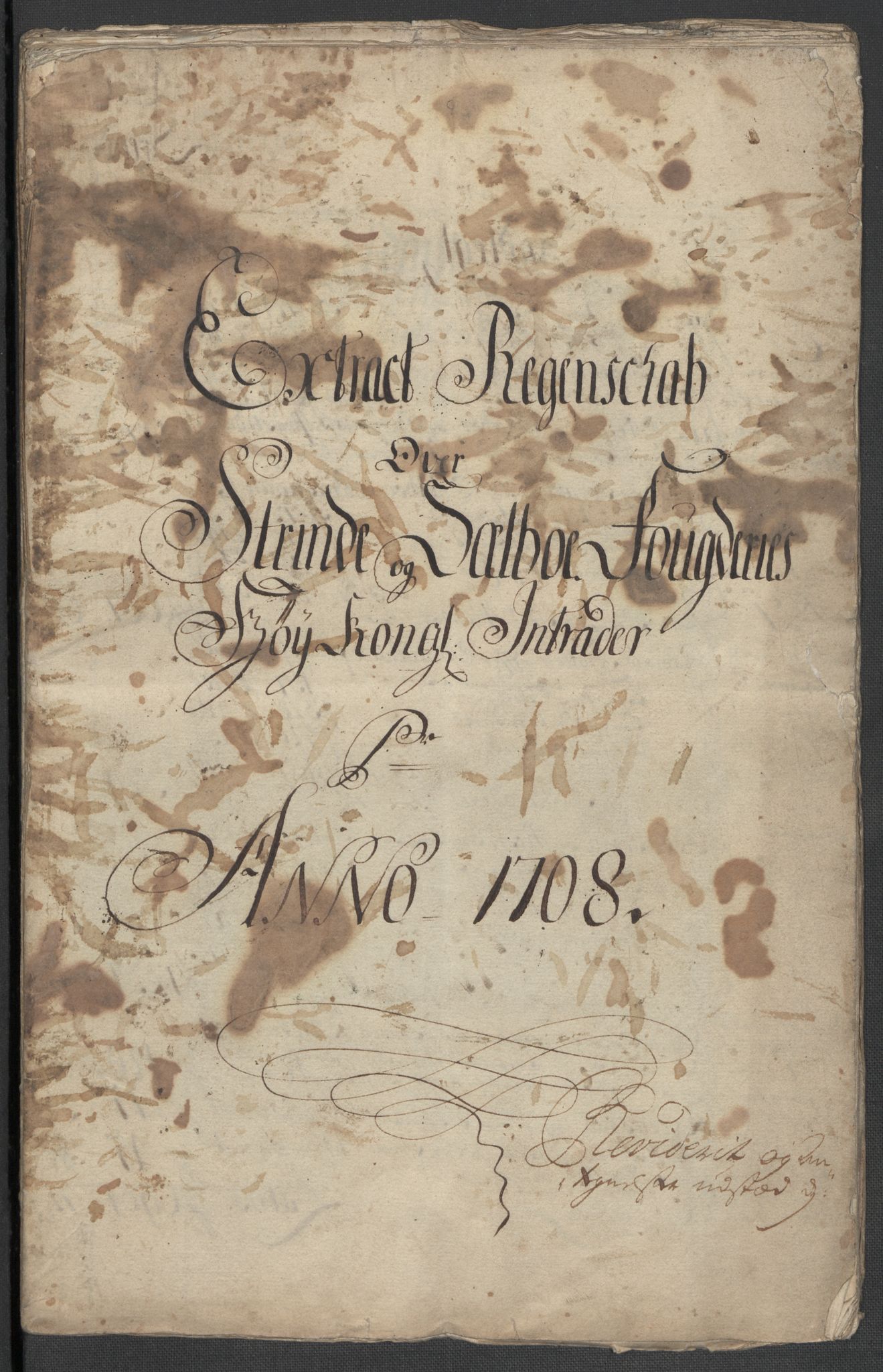 Rentekammeret inntil 1814, Reviderte regnskaper, Fogderegnskap, AV/RA-EA-4092/R61/L4110: Fogderegnskap Strinda og Selbu, 1707-1708, p. 289