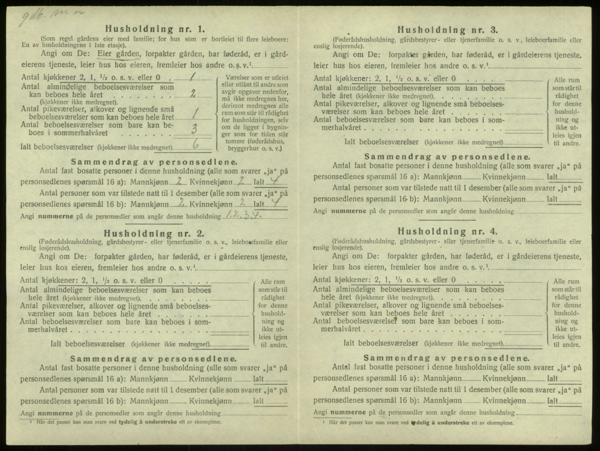 SAB, 1920 census for Herdla, 1920, p. 268