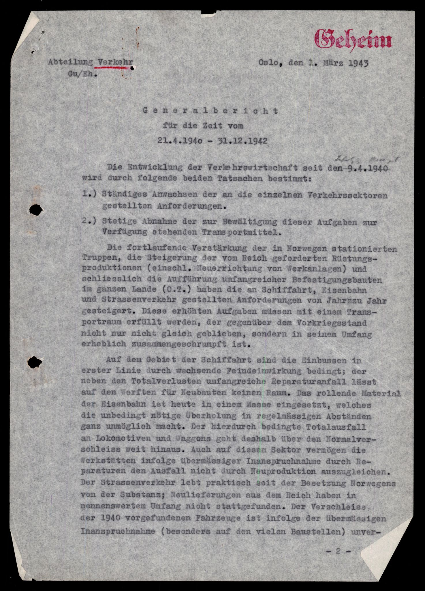 Forsvarets Overkommando. 2 kontor. Arkiv 11.4. Spredte tyske arkivsaker, AV/RA-RAFA-7031/D/Dar/Darb/L0001: Reichskommissariat - Hauptabteilung Technik und Verkehr, 1940-1944, p. 998