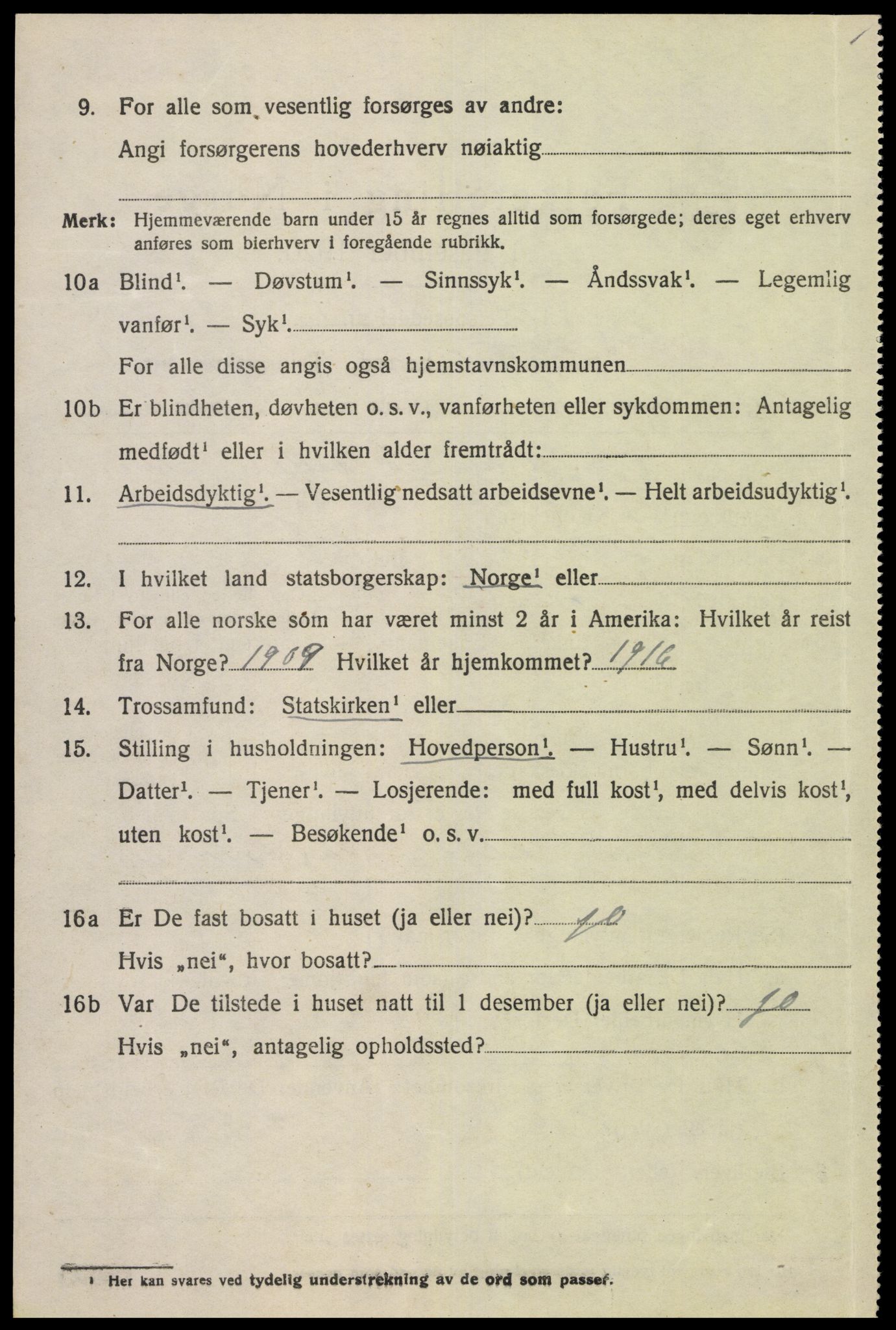SAK, 1920 census for Lista, 1920, p. 12876