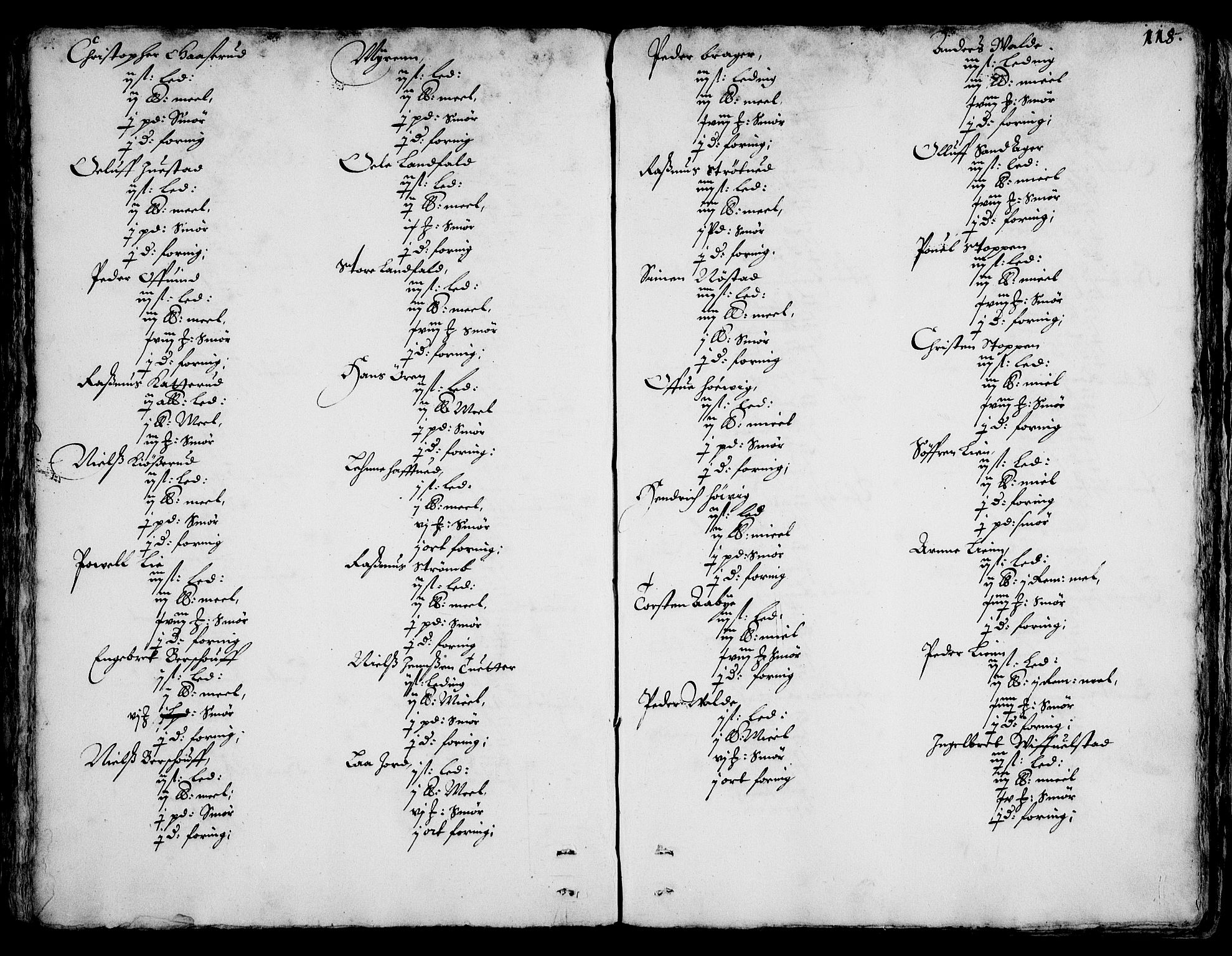 Rentekammeret inntil 1814, Realistisk ordnet avdeling, AV/RA-EA-4070/On/L0001/0002: Statens gods / [Jj 2]: Jordebok og forklaring over atkomstene til Hannibal Sehesteds gods, 1651, p. 117b-118a