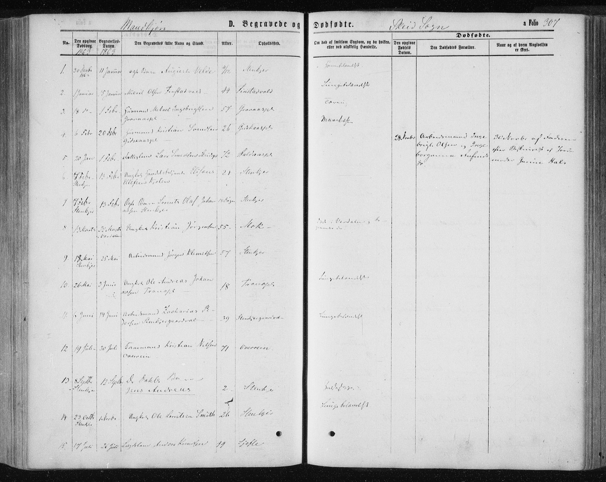 Ministerialprotokoller, klokkerbøker og fødselsregistre - Nord-Trøndelag, SAT/A-1458/735/L0345: Parish register (official) no. 735A08 /2, 1863-1872, p. 307