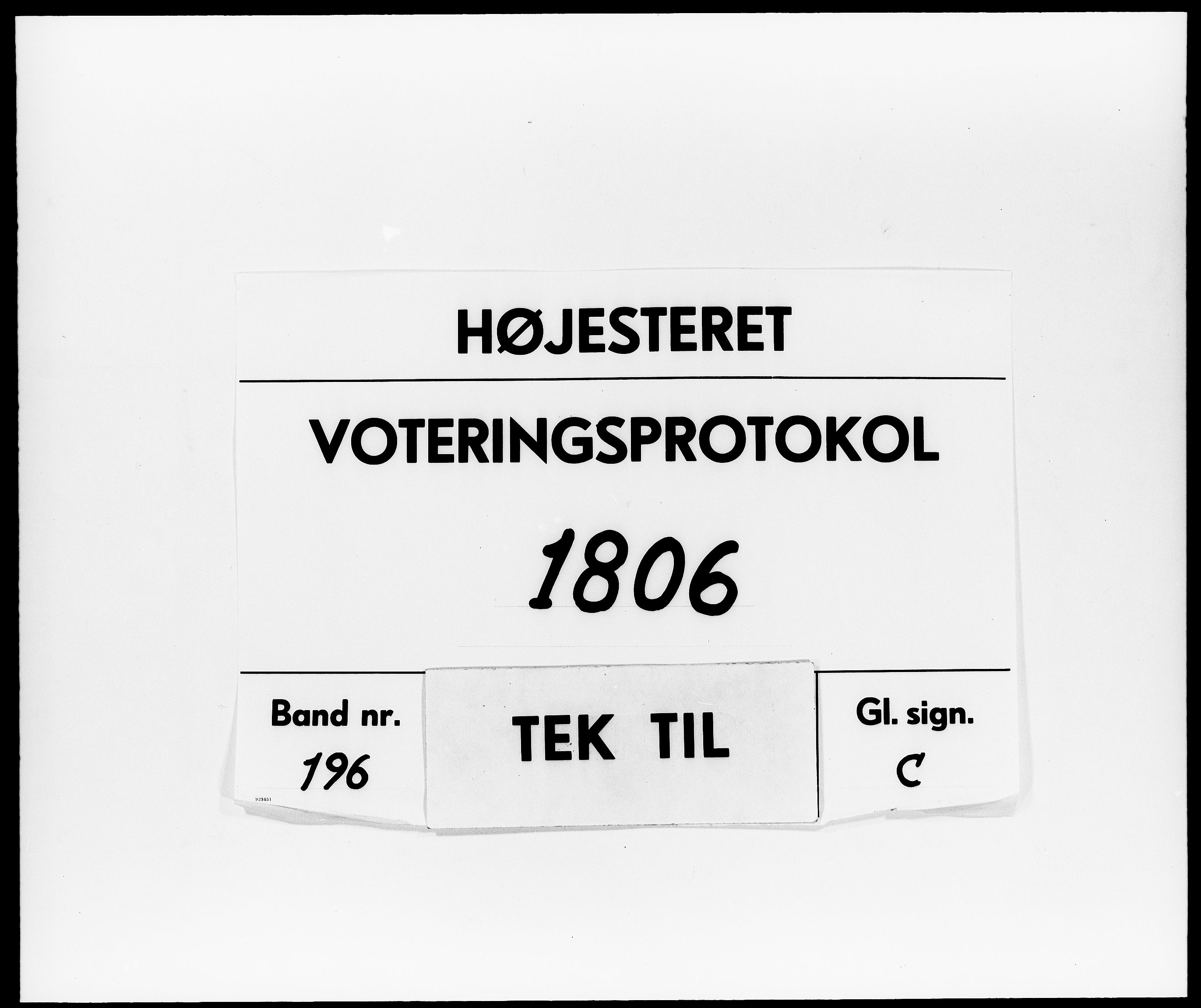 Højesteret, DRA/A-0009, 1806