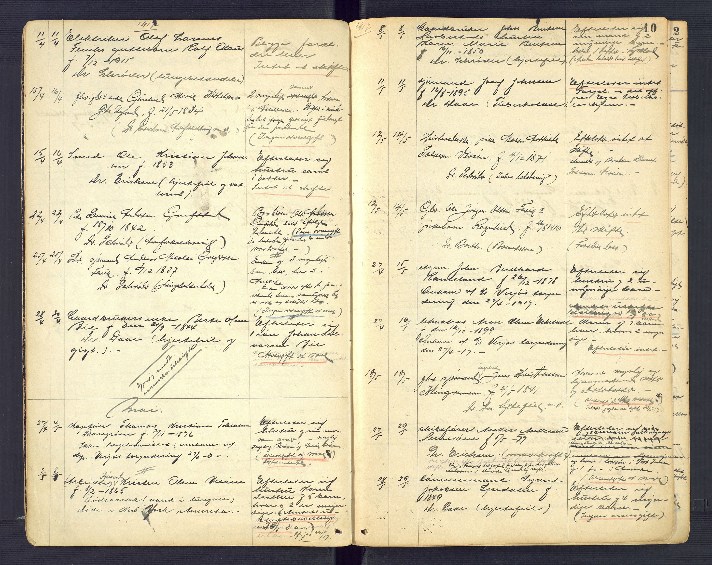 Landvik og Fjære lensmannskontor, AV/SAK-1241-0027/F/Fe/L0002: Anmeldte dødsfall nr 31, 1915-1926