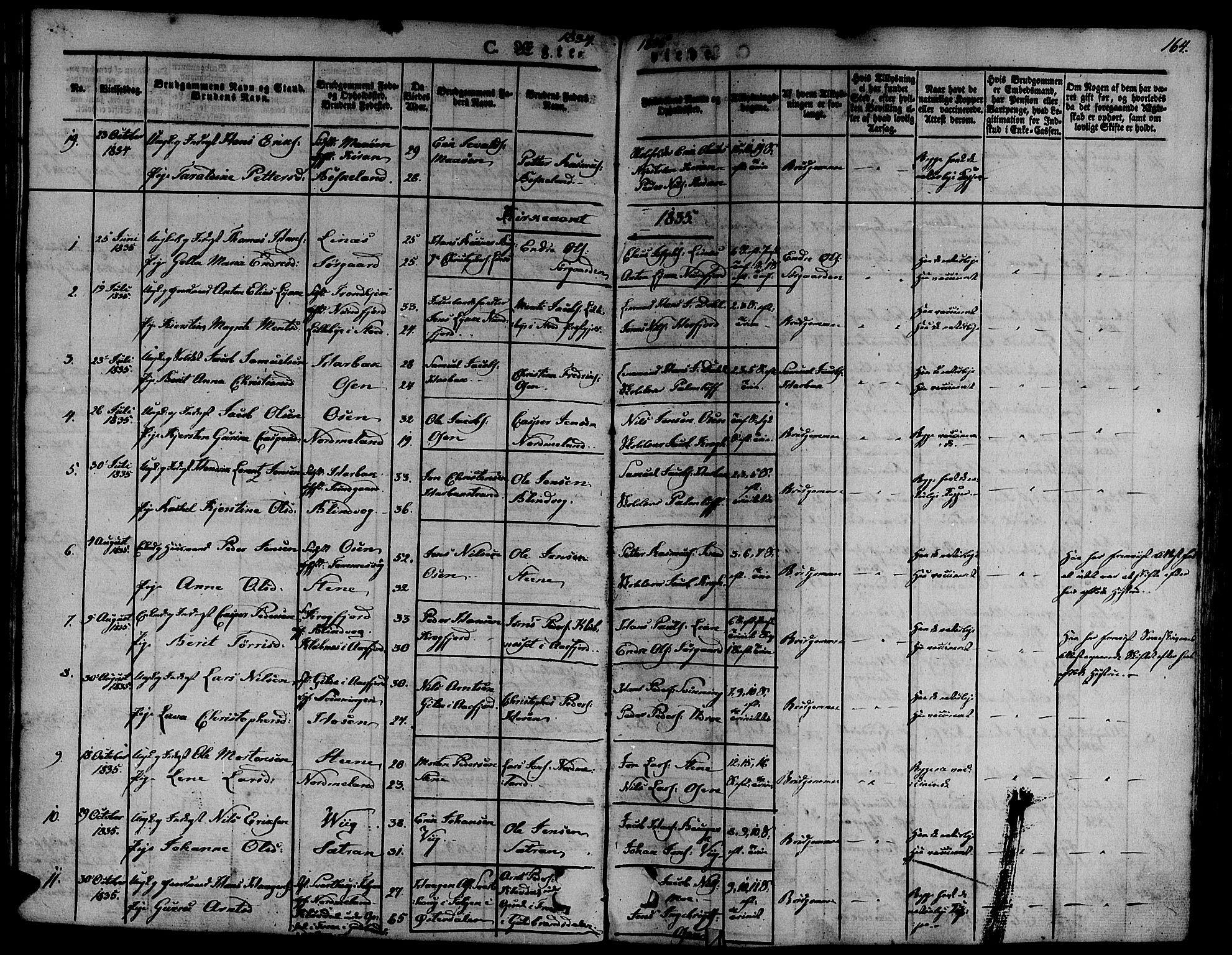 Ministerialprotokoller, klokkerbøker og fødselsregistre - Sør-Trøndelag, SAT/A-1456/657/L0703: Parish register (official) no. 657A04, 1831-1846, p. 164