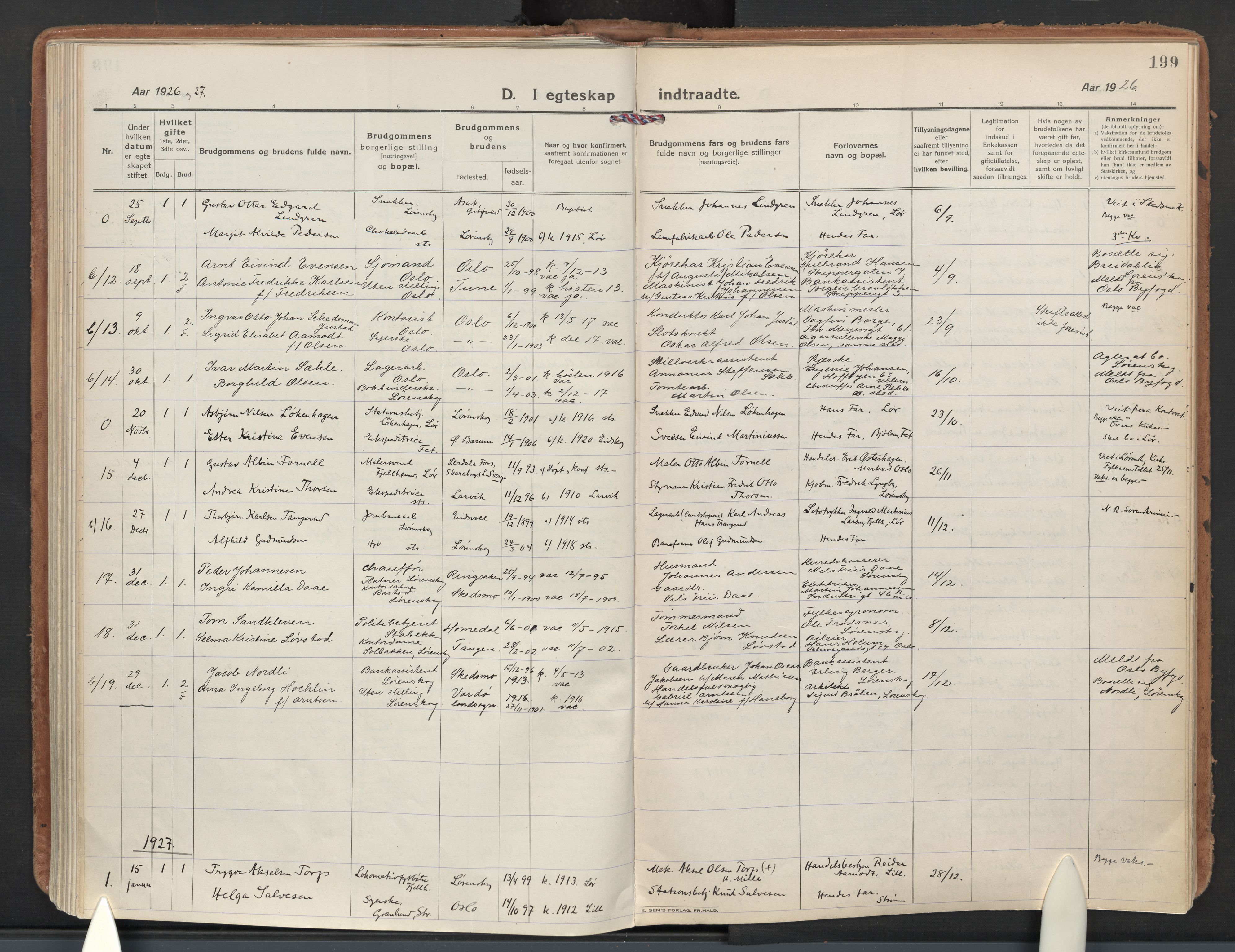 Skedsmo prestekontor Kirkebøker, AV/SAO-A-10033a/F/Fb/L0003: Parish register (official) no. II 3, 1921-1936, p. 199