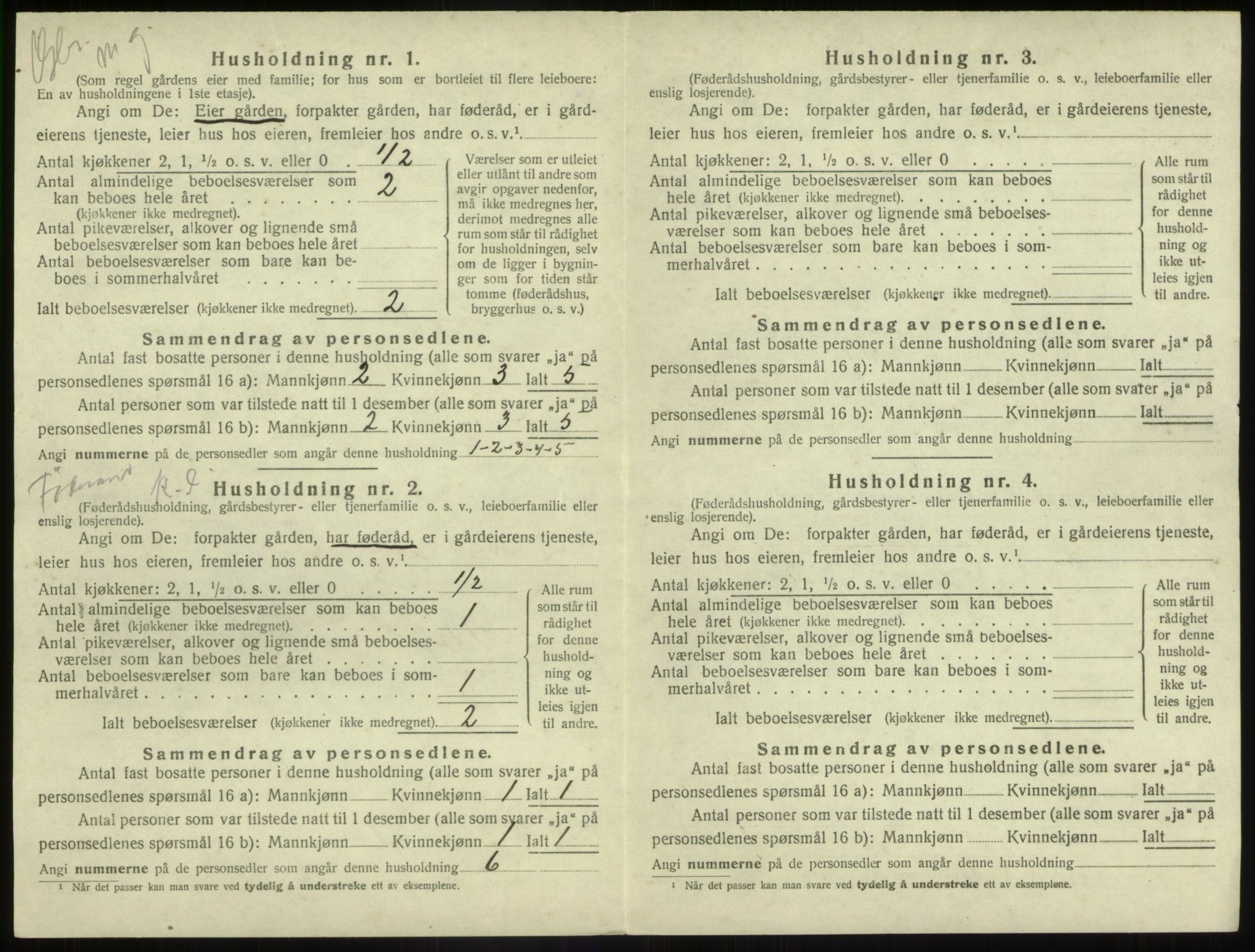 SAB, 1920 census for Førde, 1920, p. 137