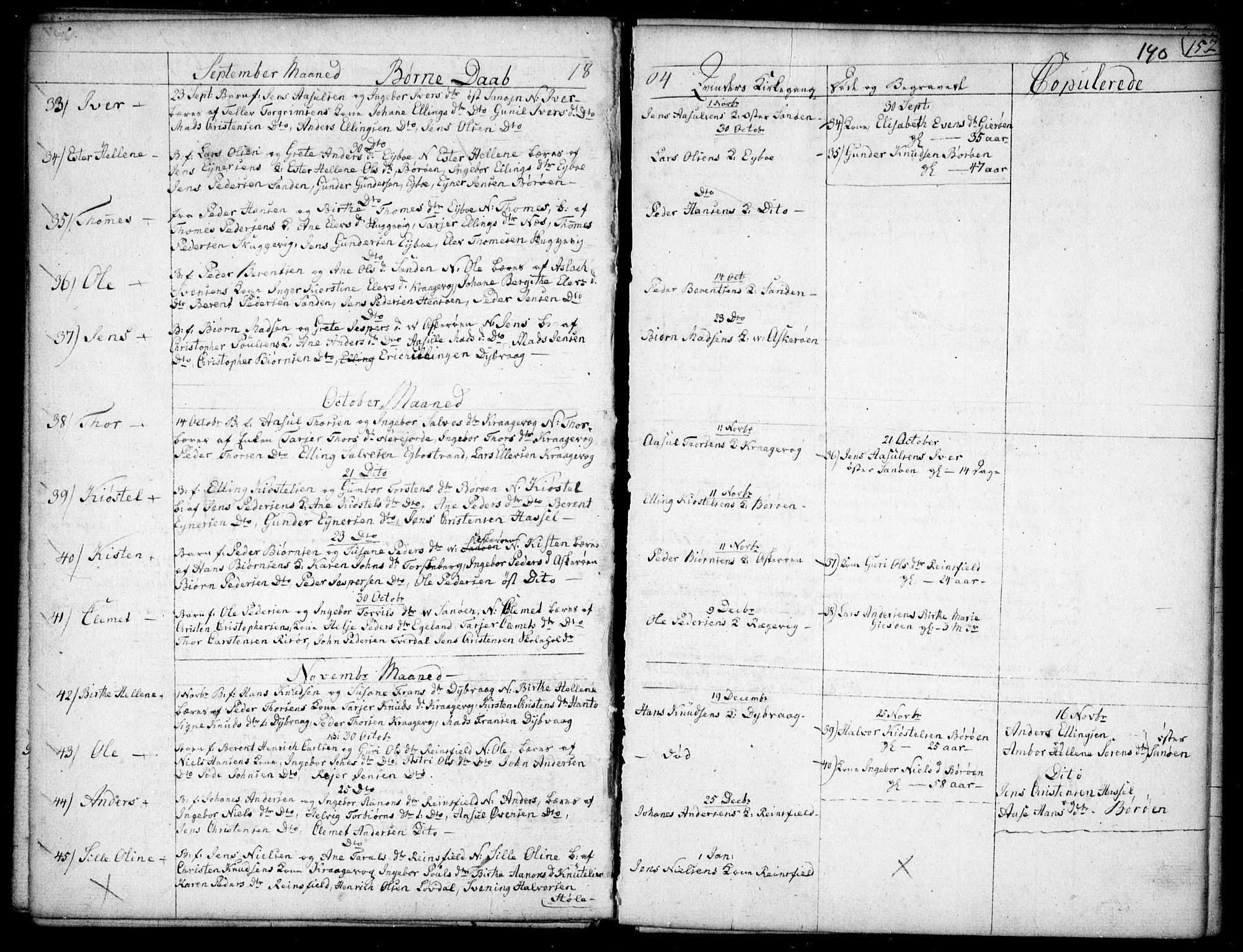 Dypvåg sokneprestkontor, SAK/1111-0007/F/Fb/Fba/L0007: Parish register (copy) no. B 7, 1762-1810, p. 140