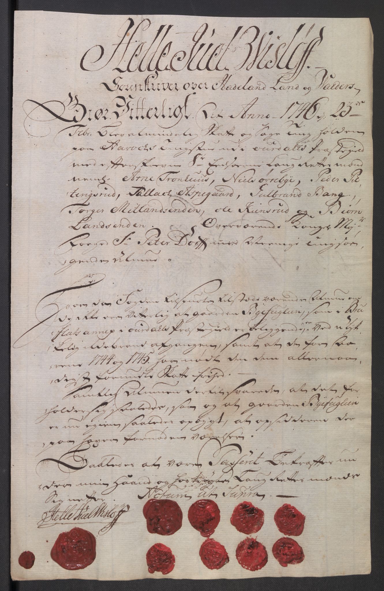 Rentekammeret inntil 1814, Reviderte regnskaper, Fogderegnskap, AV/RA-EA-4092/R18/L1345: Fogderegnskap Hadeland, Toten og Valdres, 1745-1746, p. 273