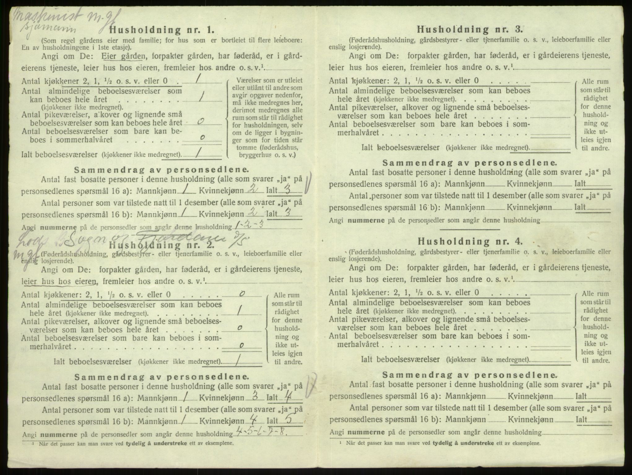 SAB, 1920 census for Austrheim, 1920, p. 417