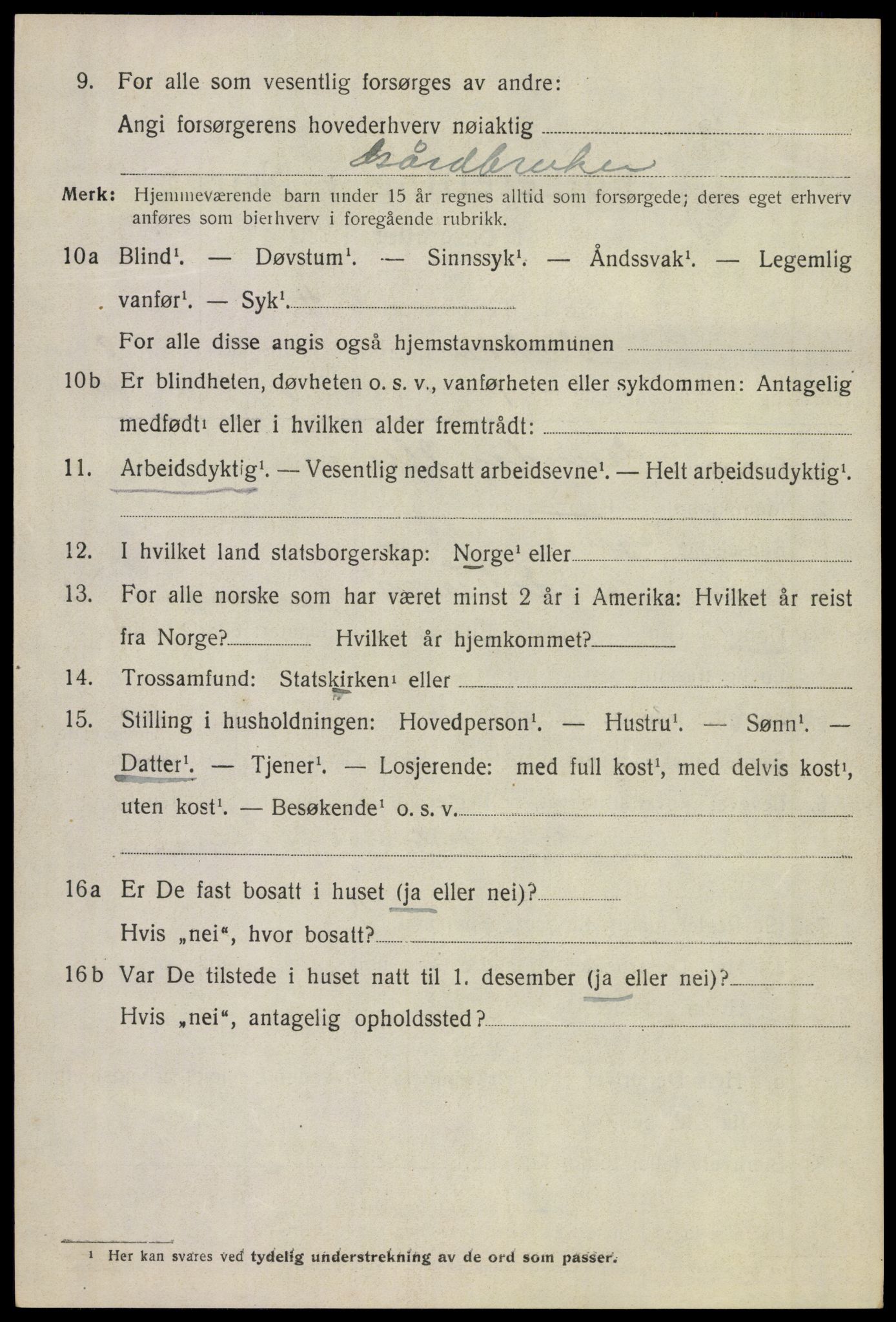 SAKO, 1920 census for Stokke, 1920, p. 9299